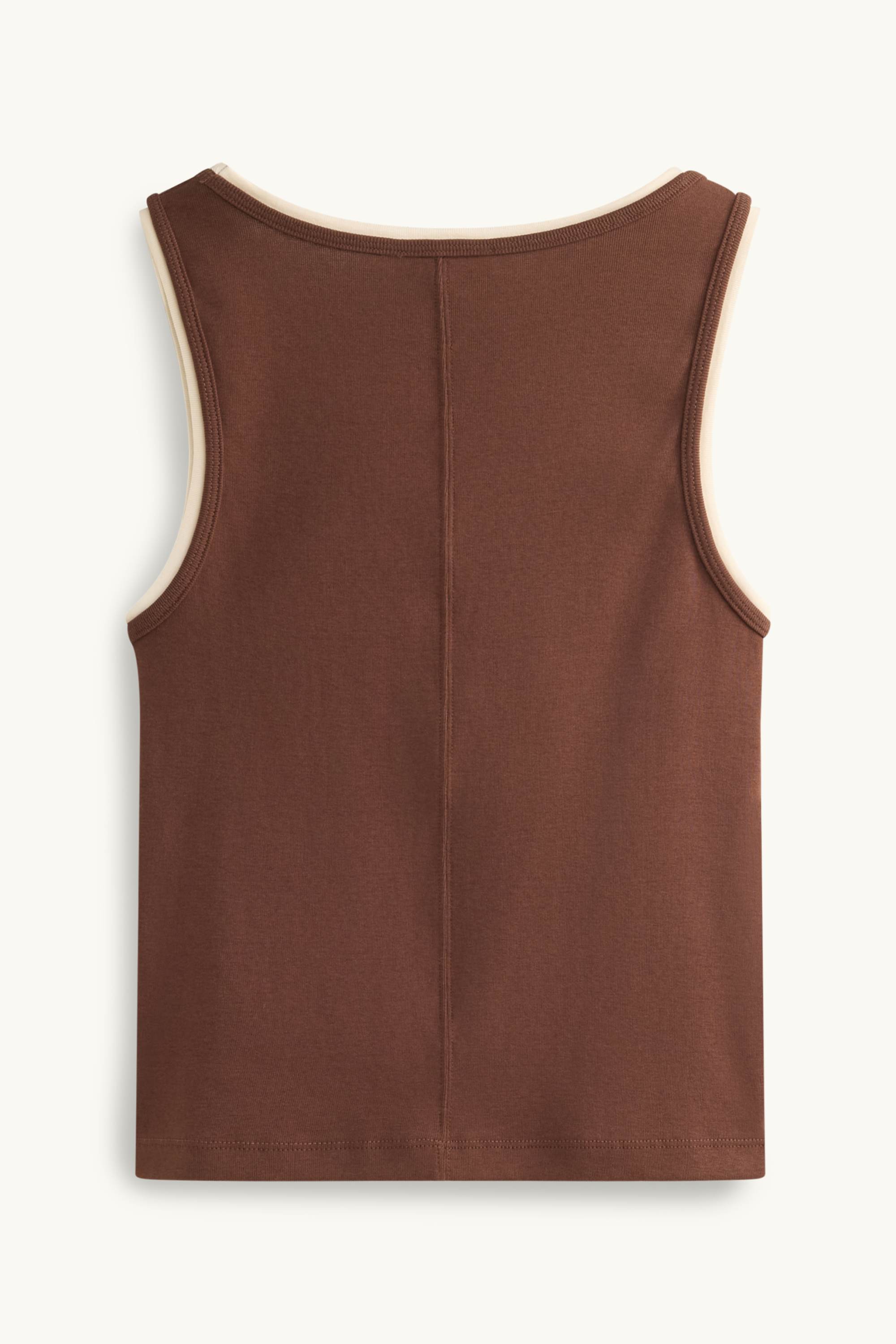 Top - 2-in-1 look brown