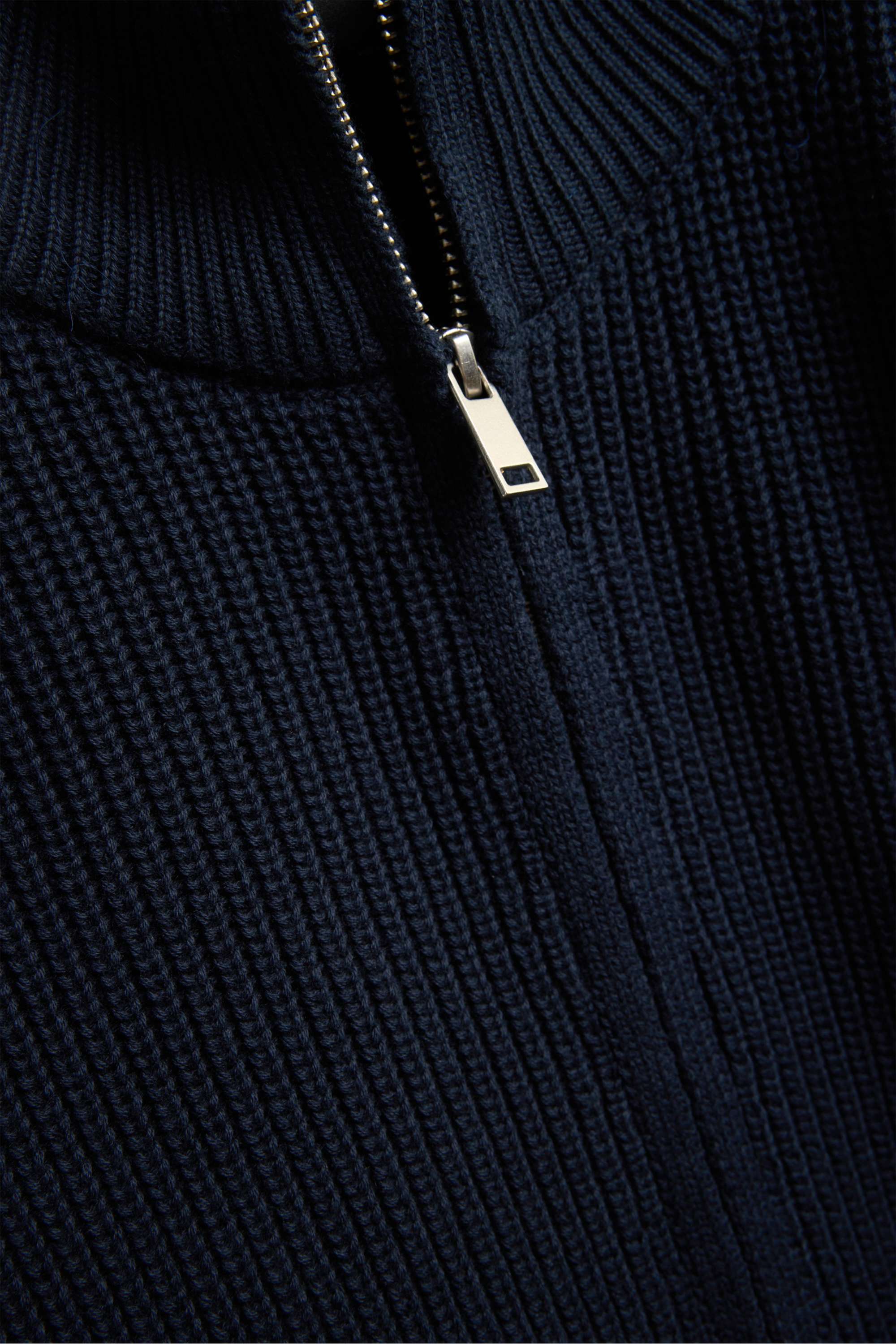 Cardigan - ribbed dark blue