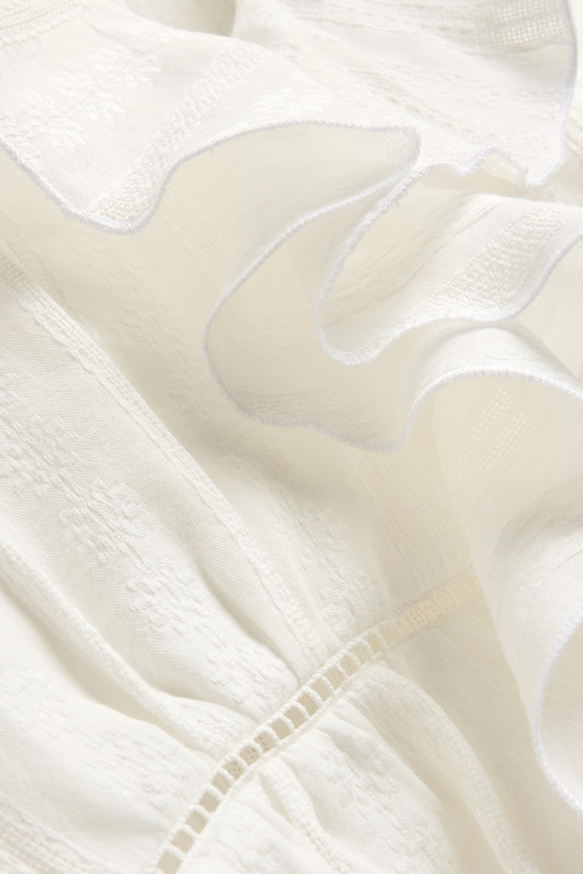 V-neck blouse white