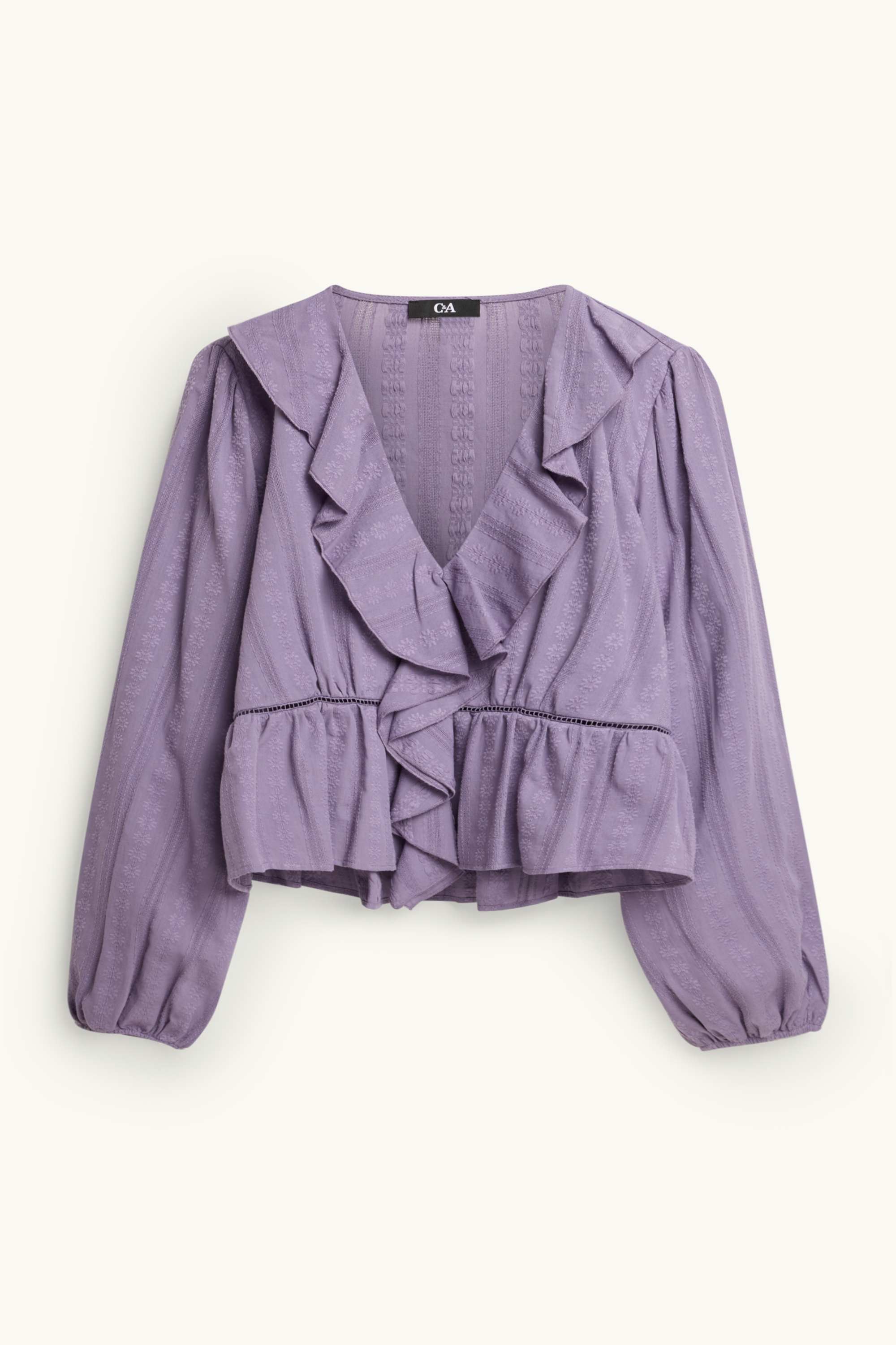 V-neck blouse purple
