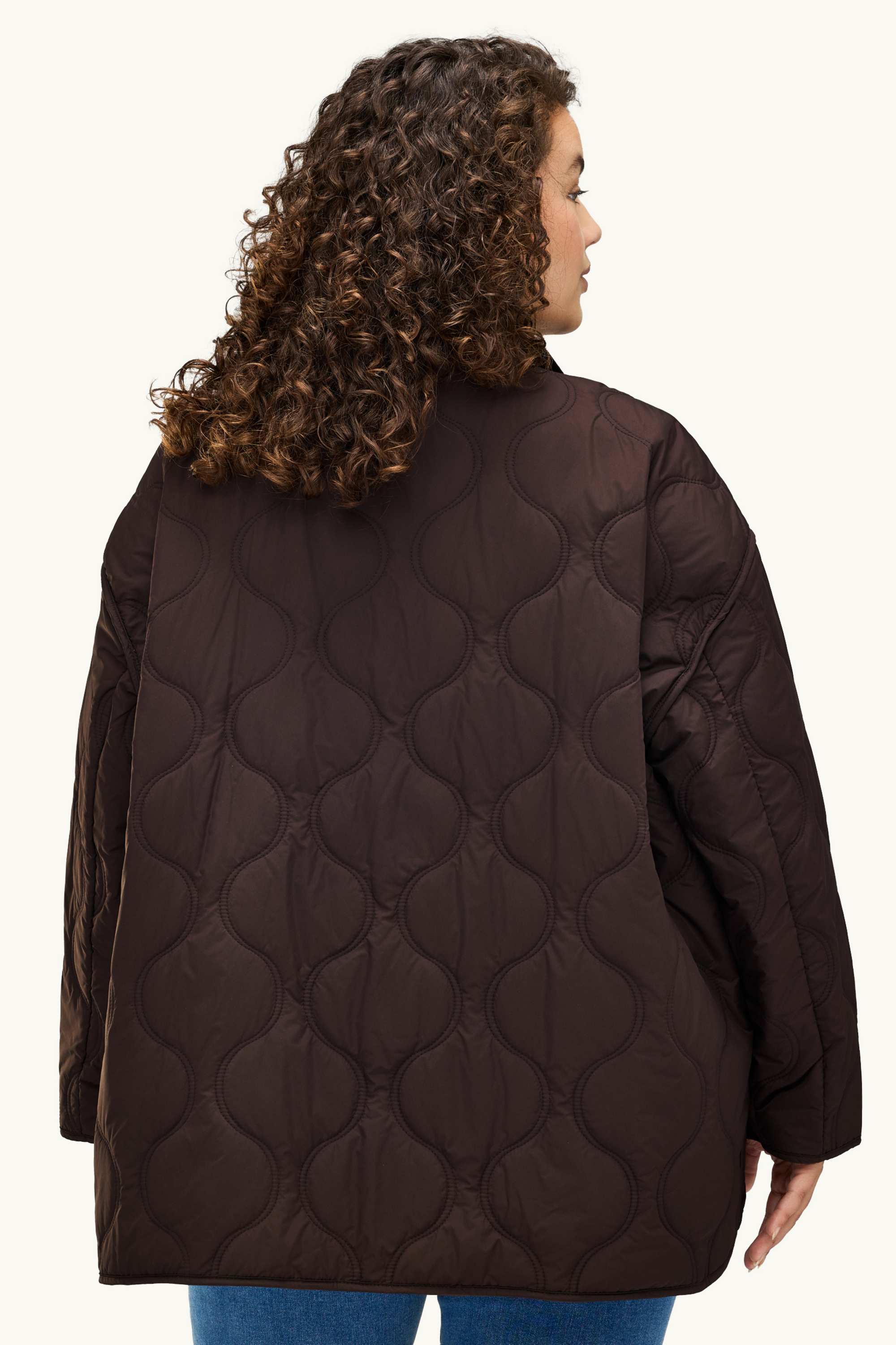 Quilted jacket dark brown