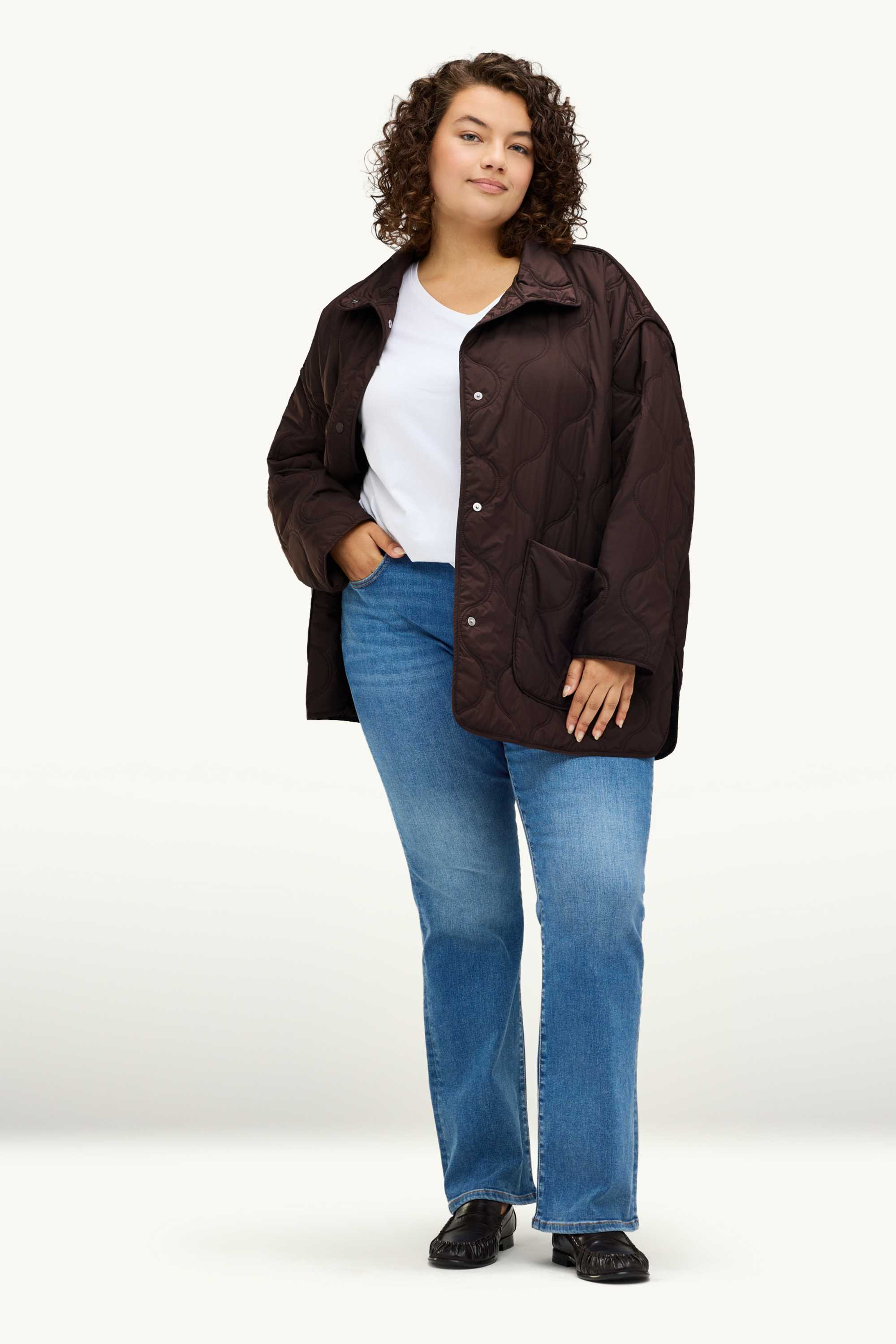 Quilted jacket dark brown
