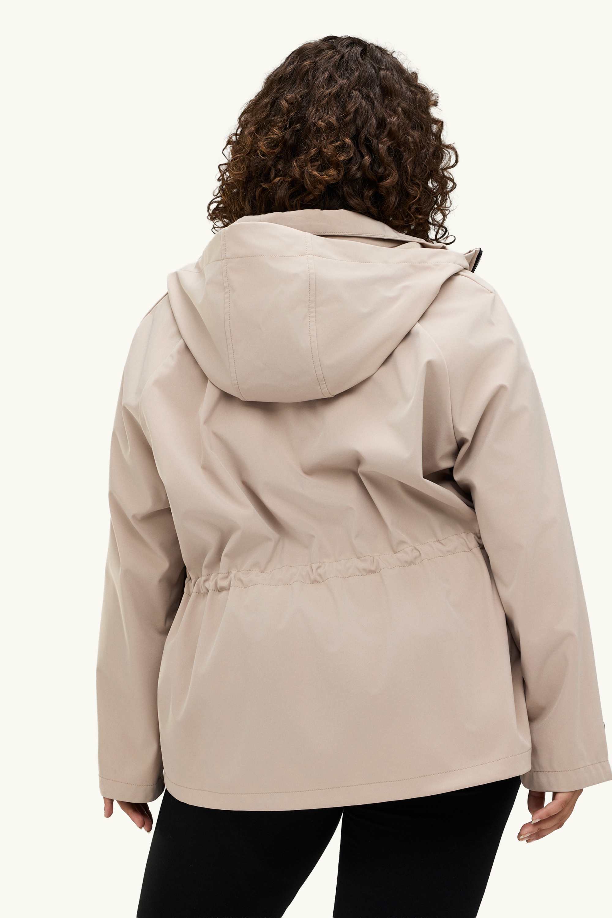 Softshell jacket with hood - water-repellent - 4 Way Stretch beige