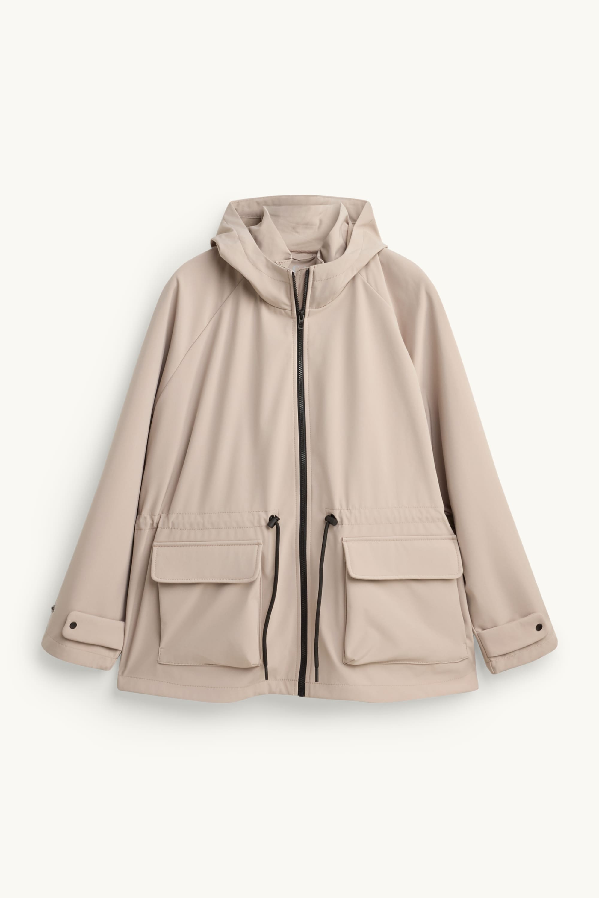 Softshell jacket with hood - water-repellent - 4 Way Stretch beige