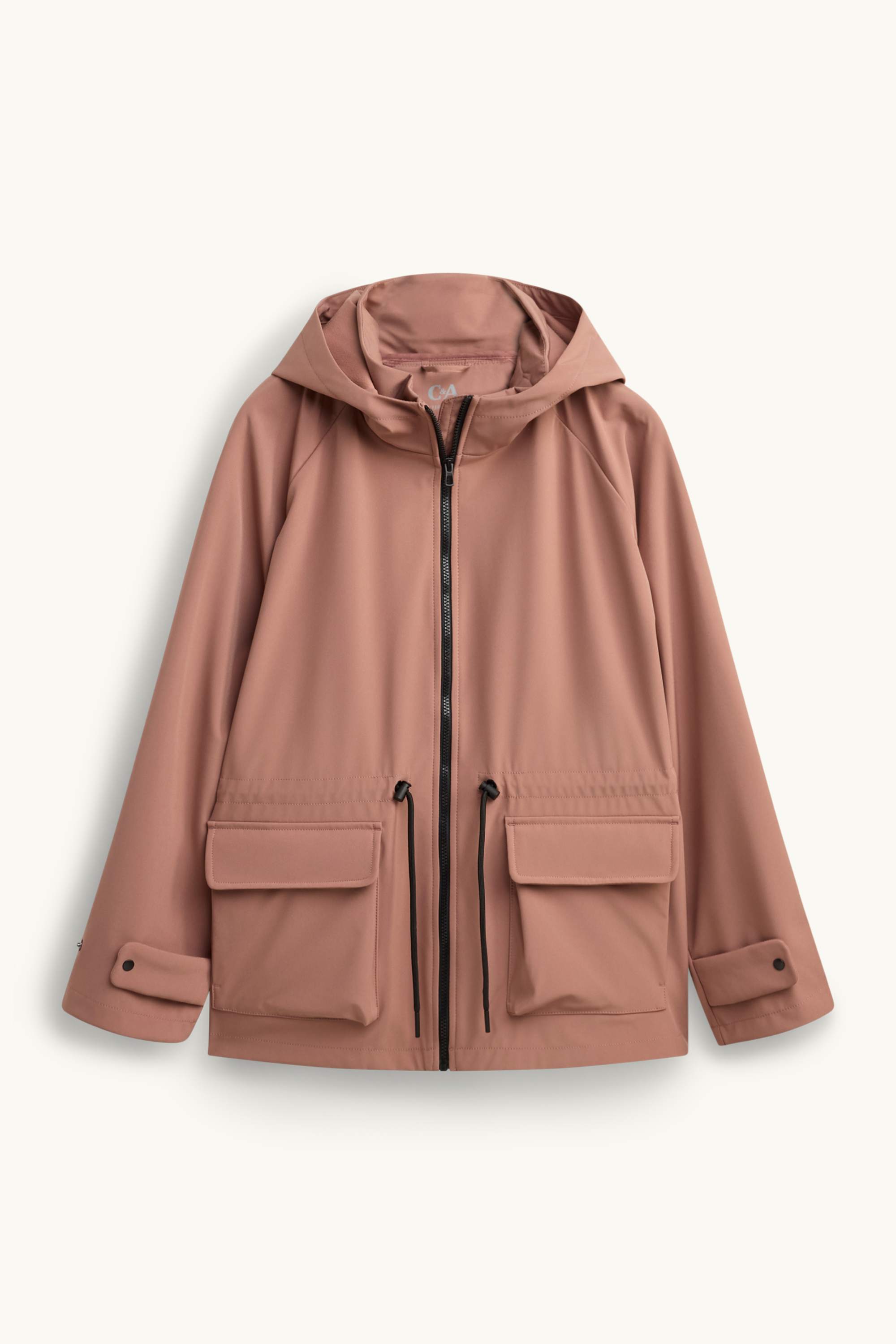 Softshell jacket with hood - water-repellent - 4 Way Stretch rose