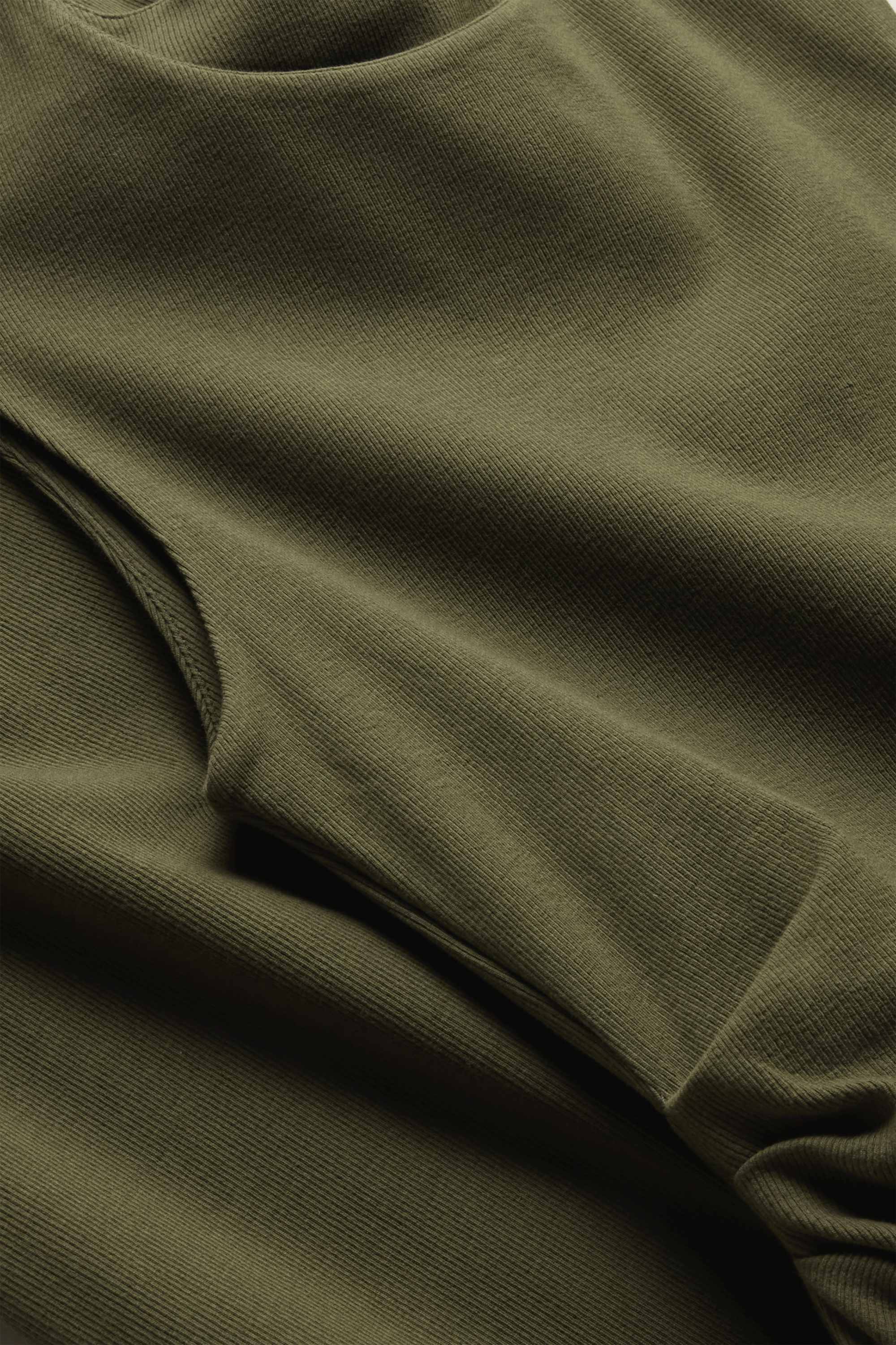 Bodycon dress - ribbed khaki
