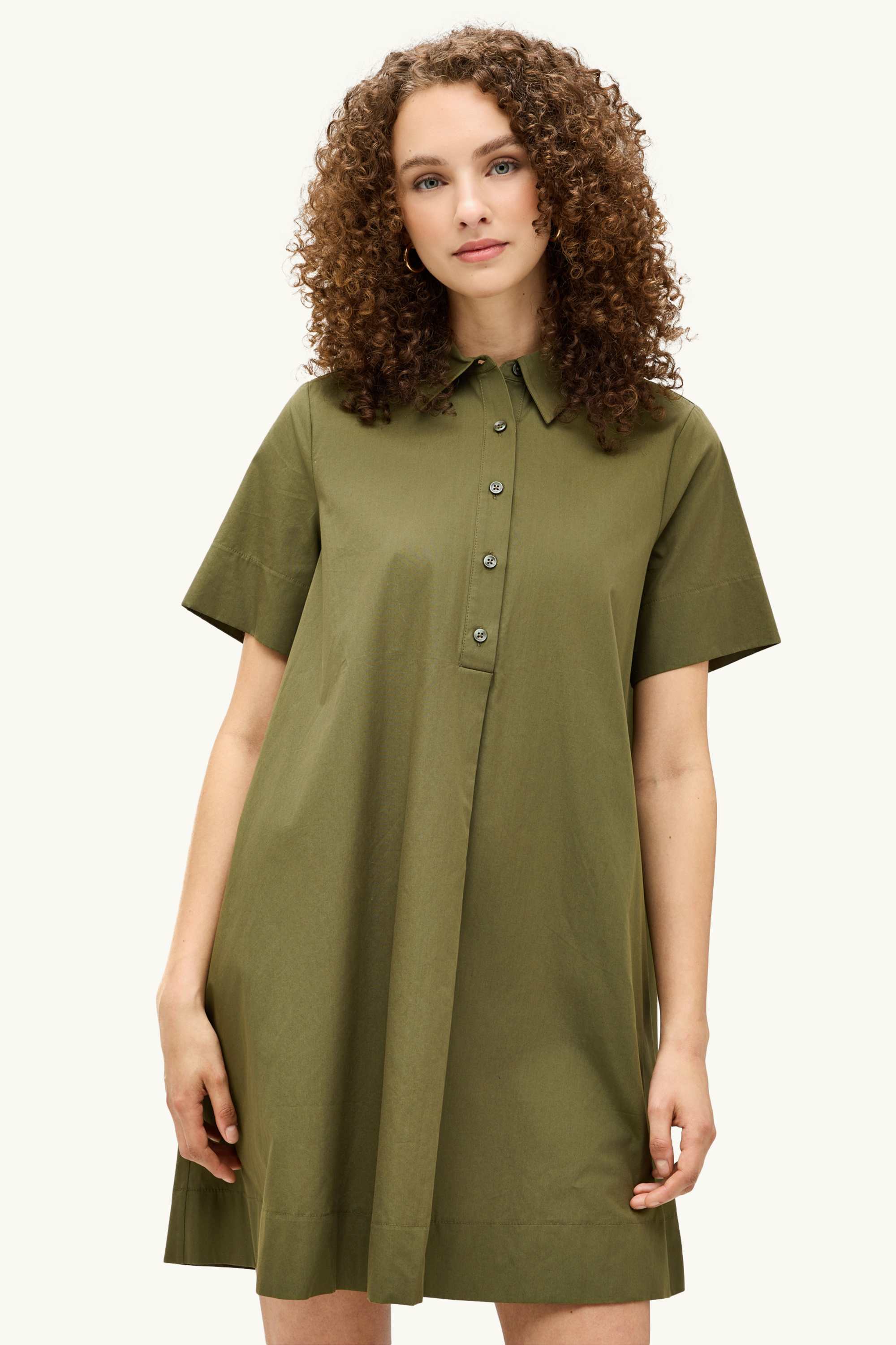A-line dress khaki