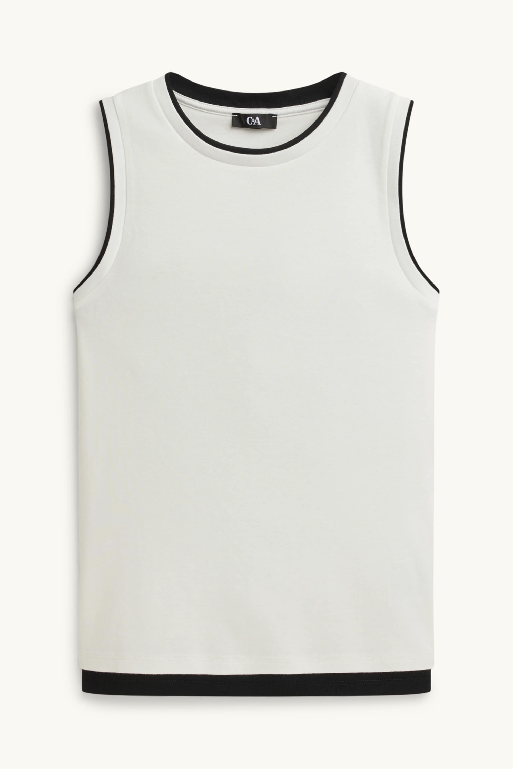 Top - 2-in-1 look white