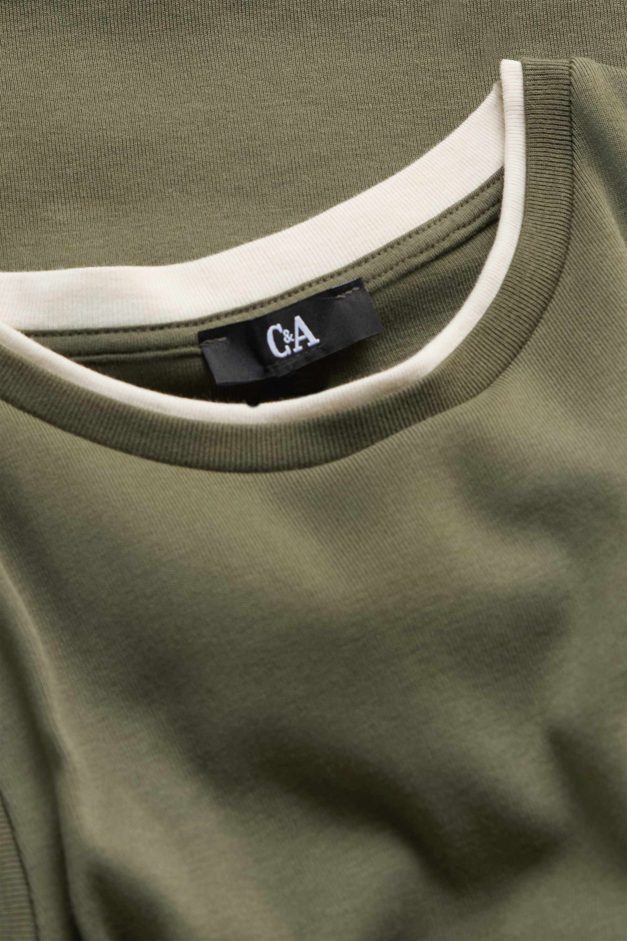 Top - 2-in-1 look khaki