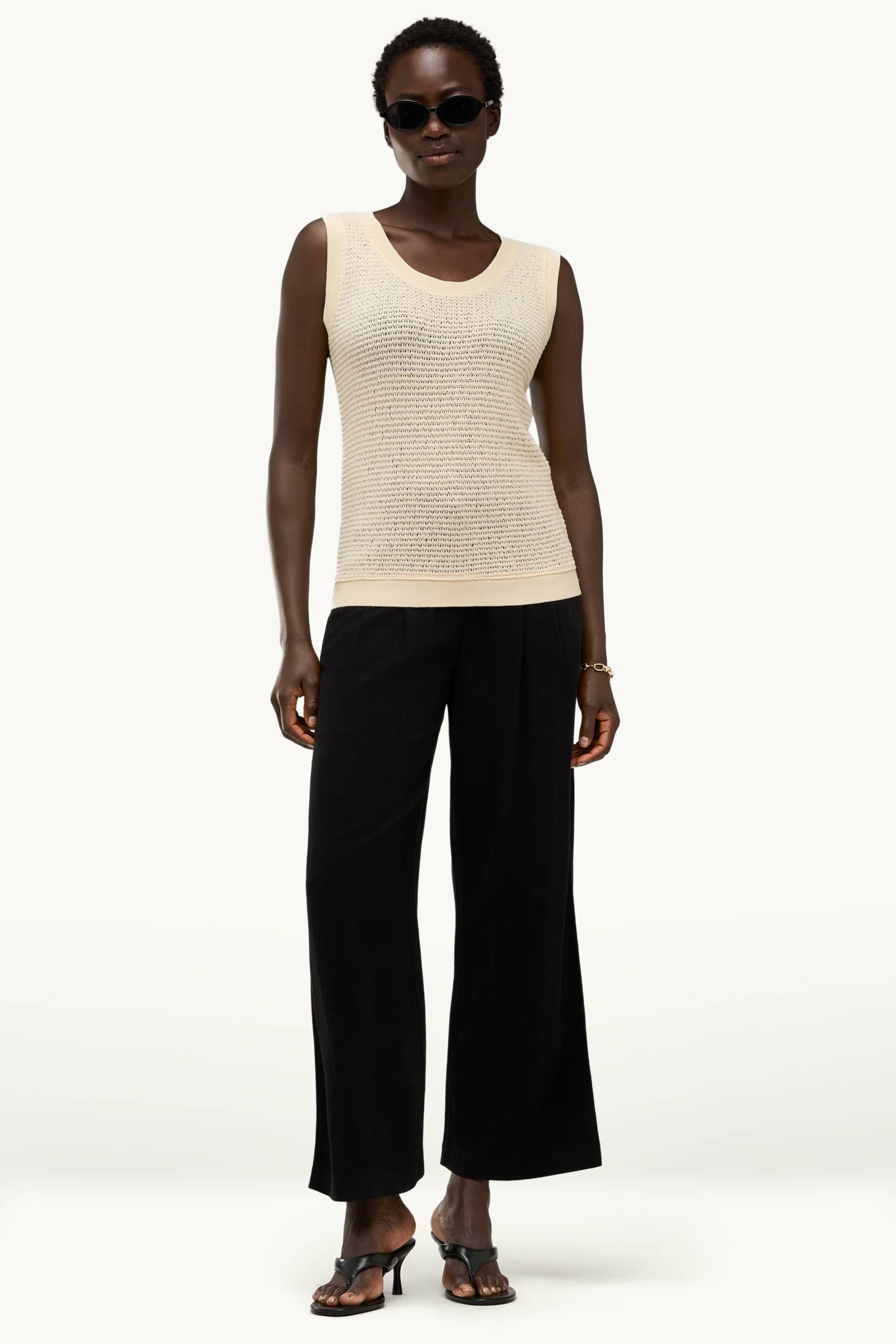 Knitted top creme