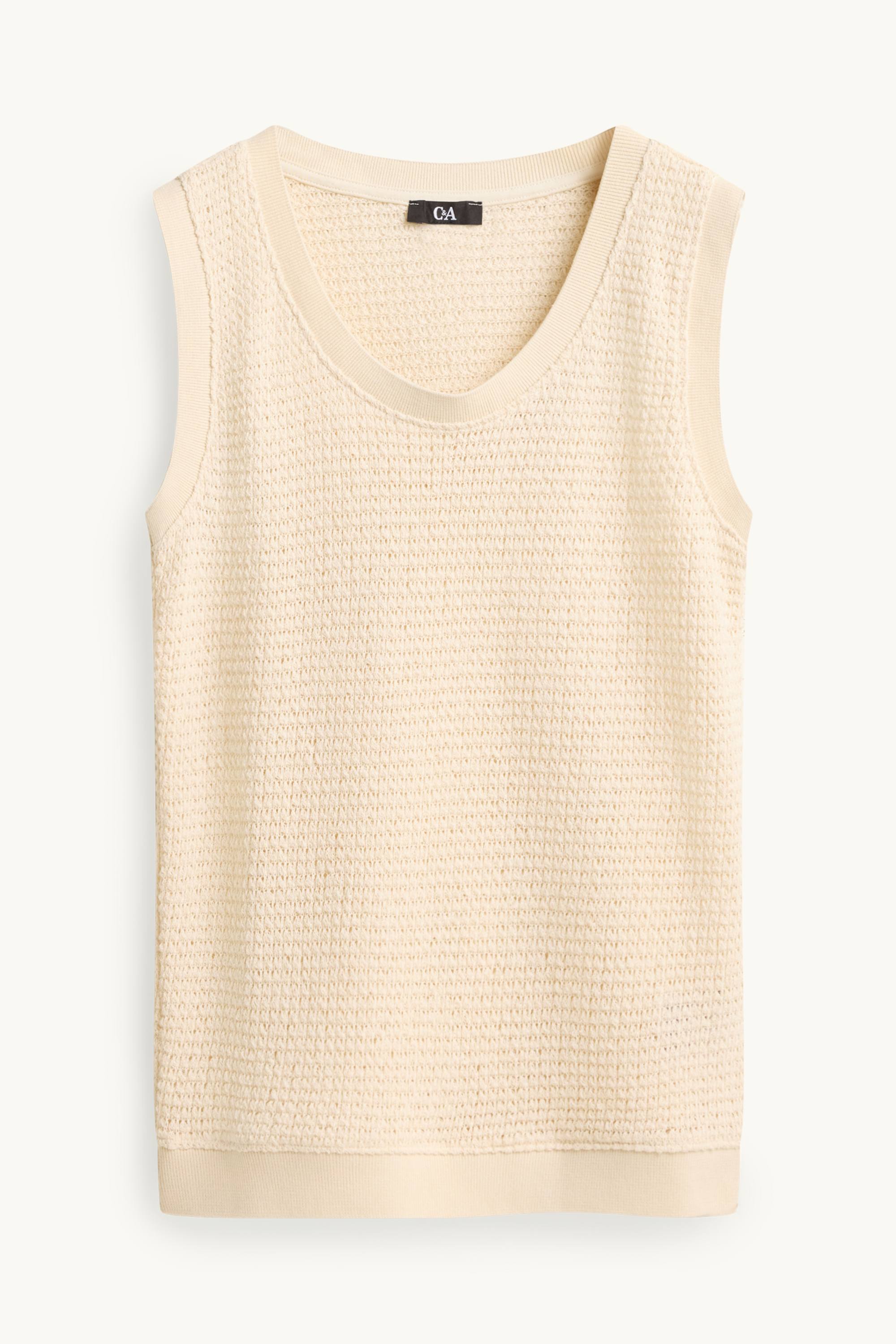 Knitted top creme