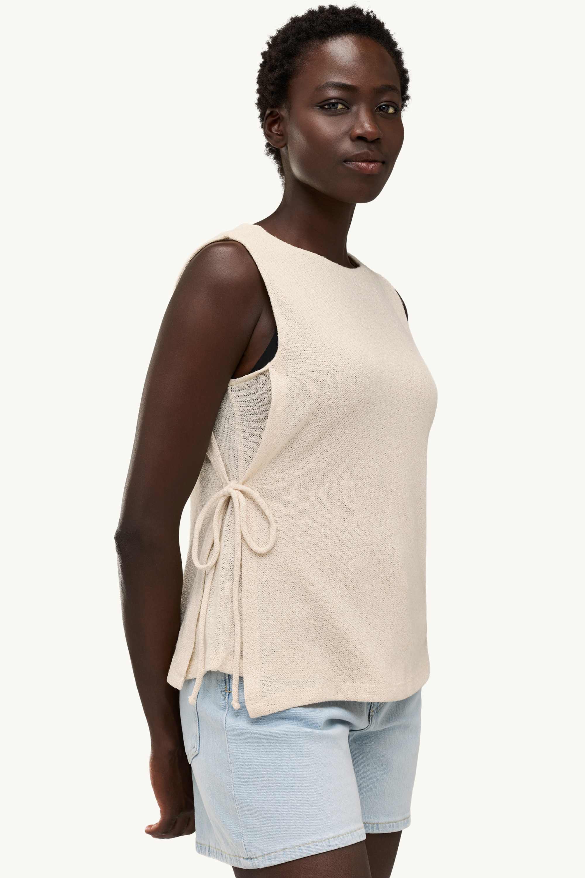 Knitted top creme
