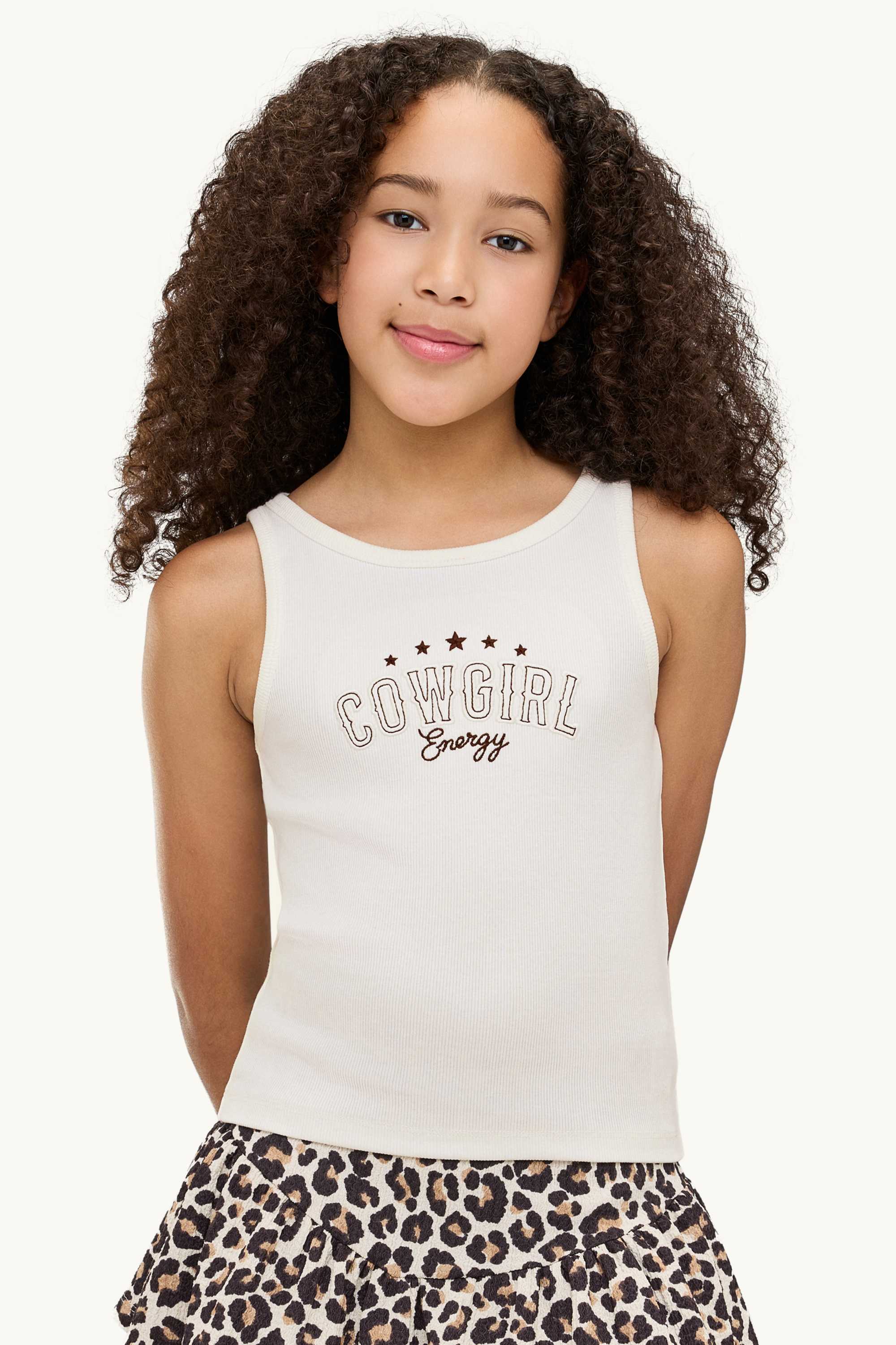 Multipack of 2 - teddy bear and star - top - ribbed brown / cremewhite
