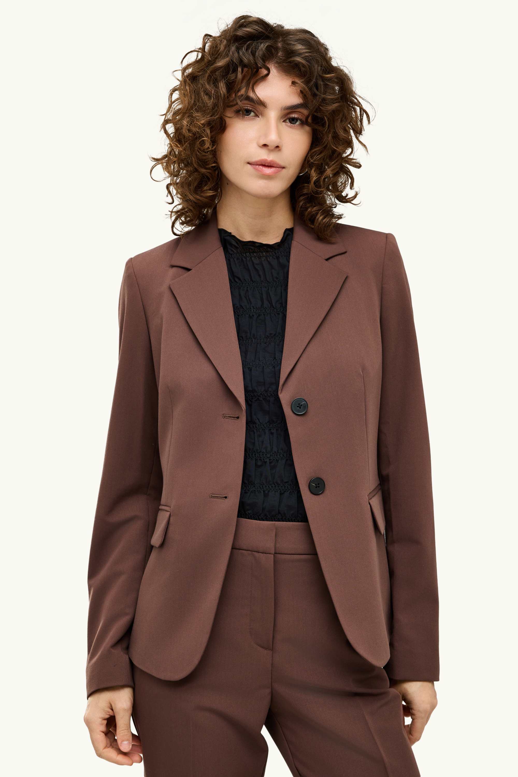 Business blazer - fitted brown