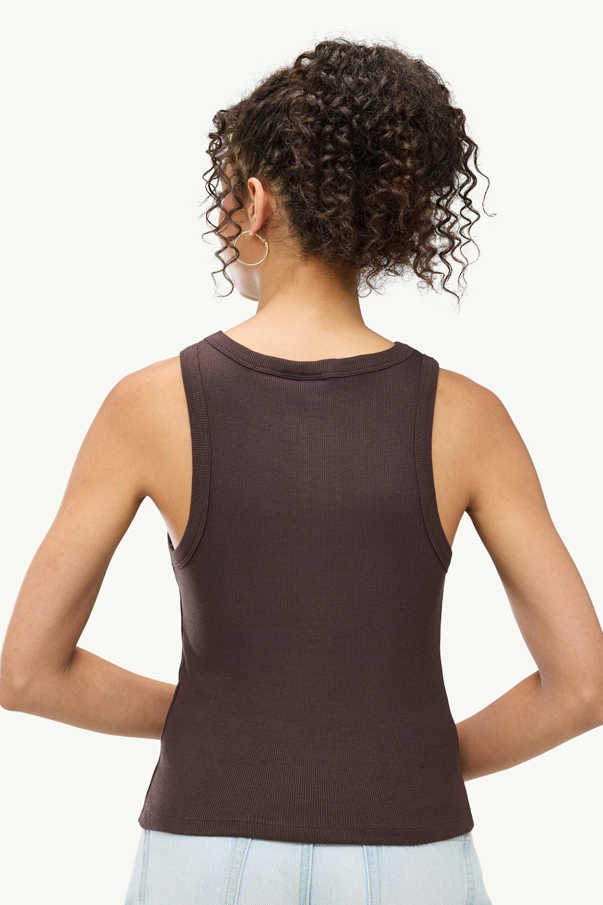 Top - ribbed - Peanuts brown