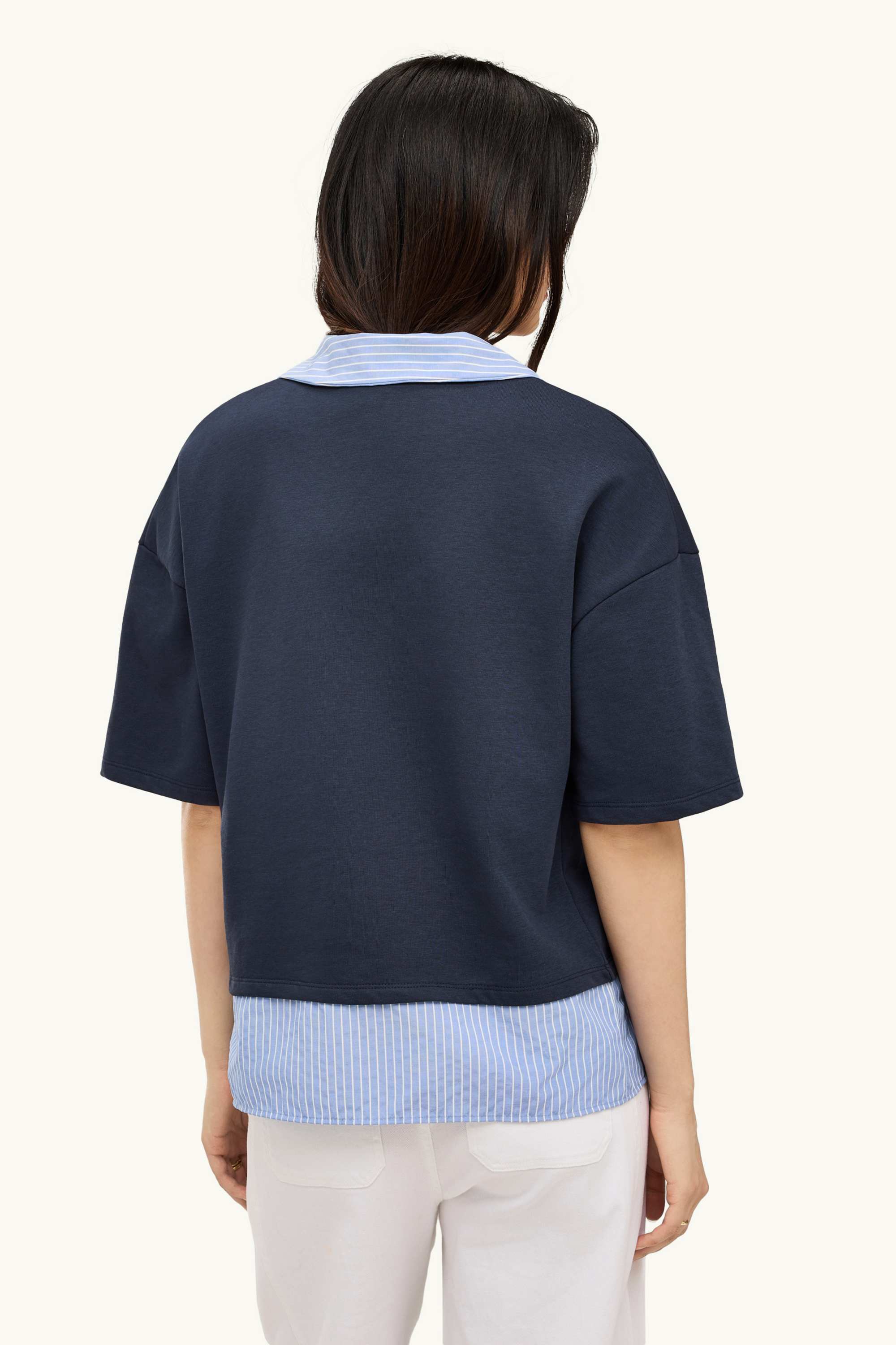Sweatshirt - 2-in-1 look blue