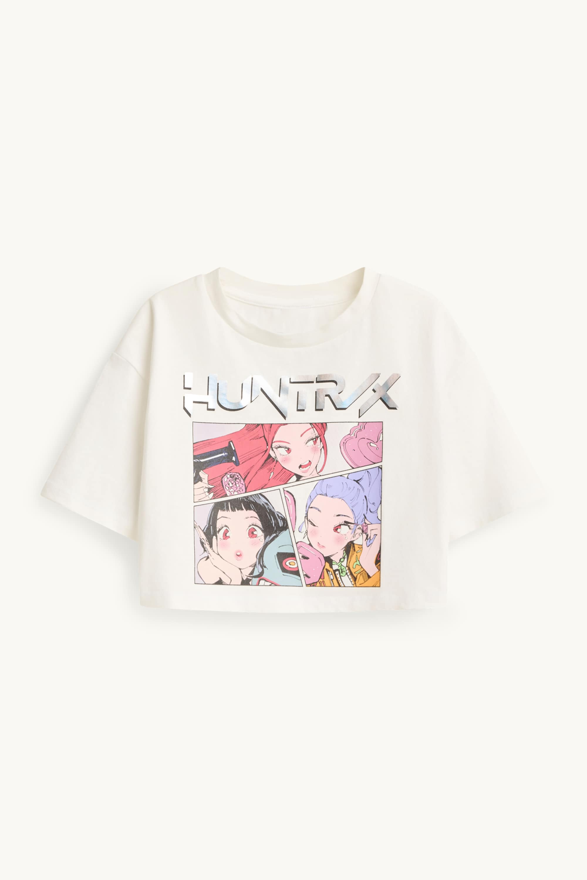 KPop Demon Hunters - set - short sleeve T-shirt and dress - 2 piece white / black