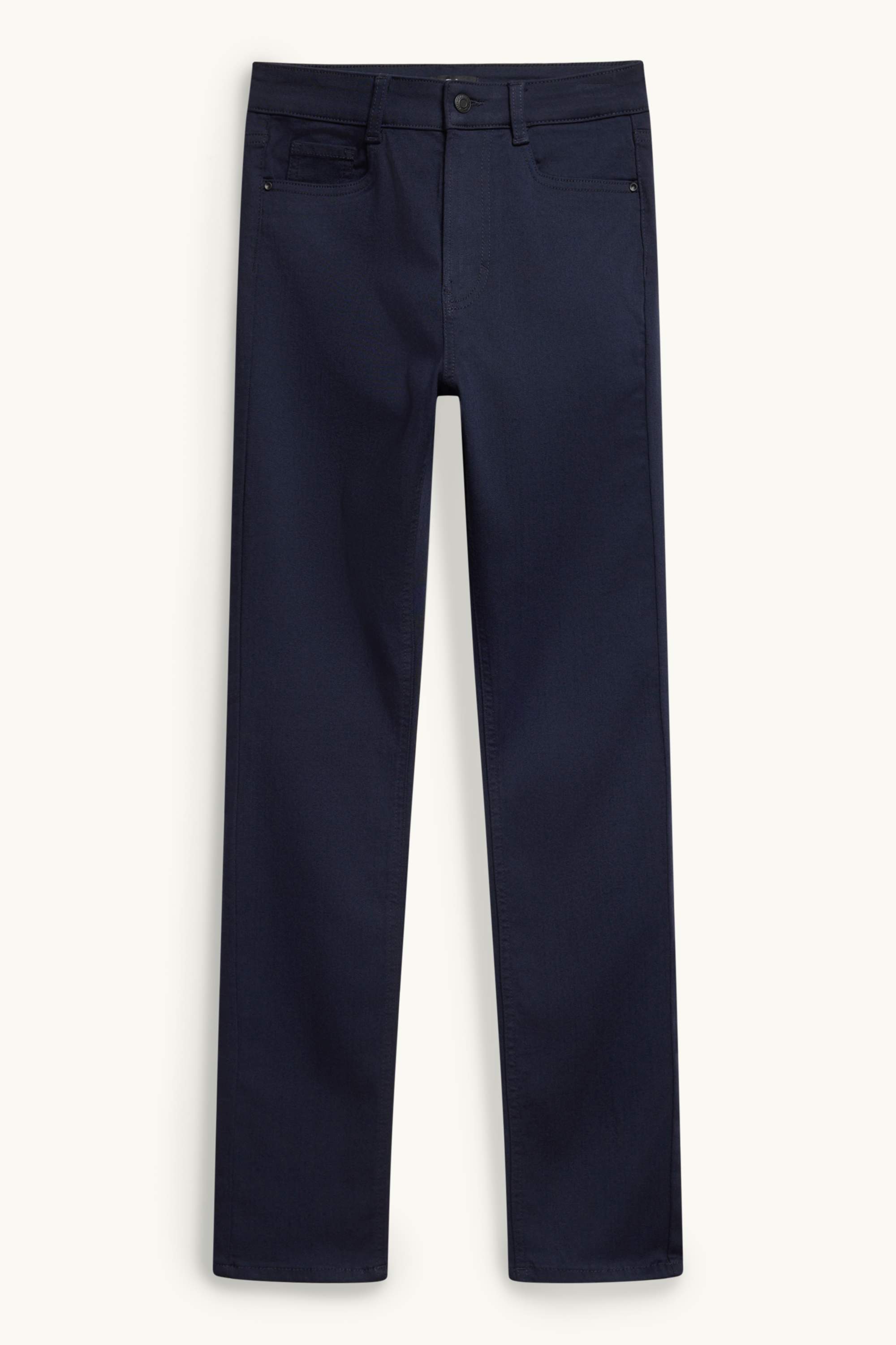 Cloth trousers - high waist - slim fit dark blue