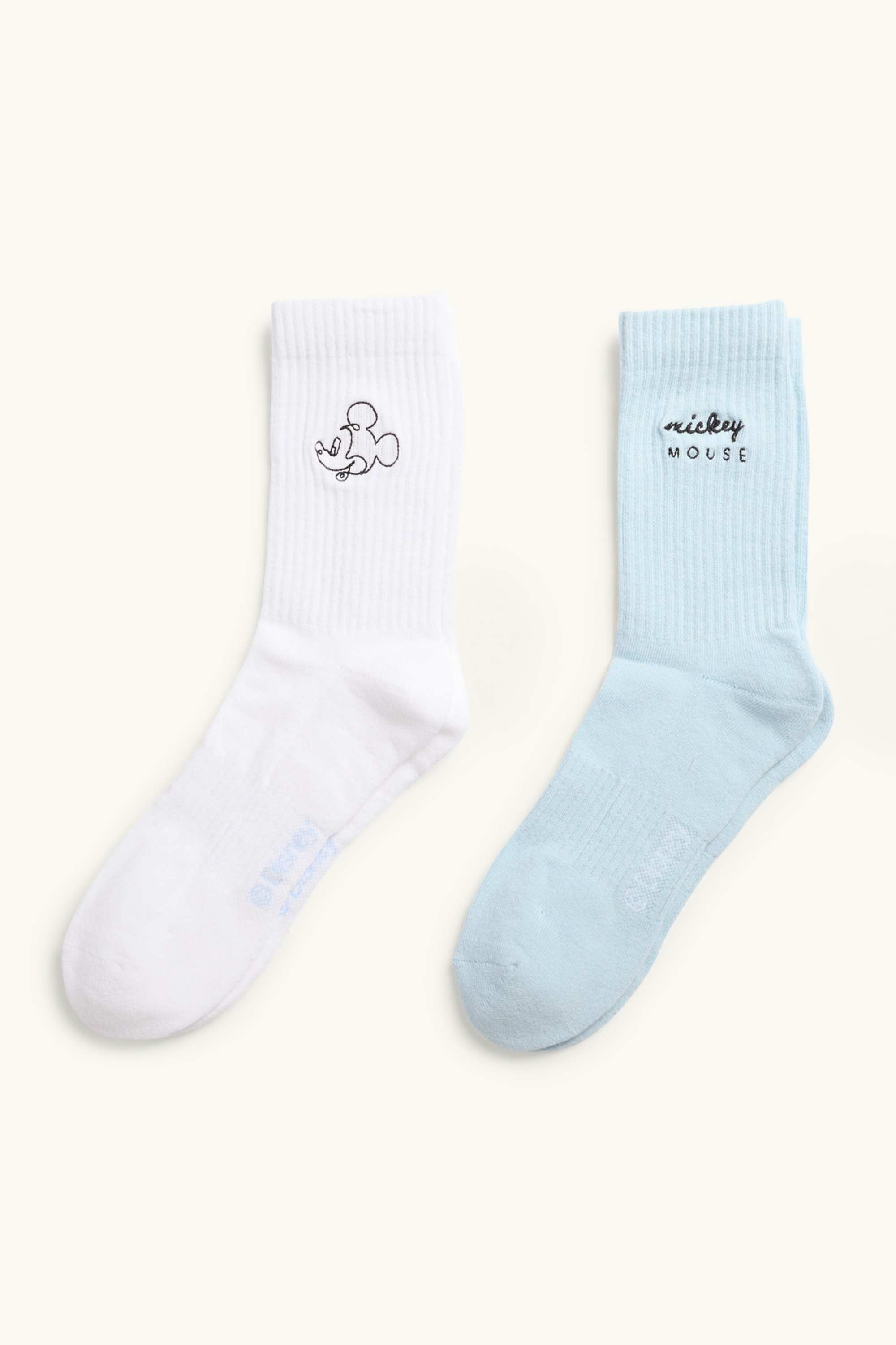 Multipack of 2 - socks with motif - Mickey Mouse white / light blue