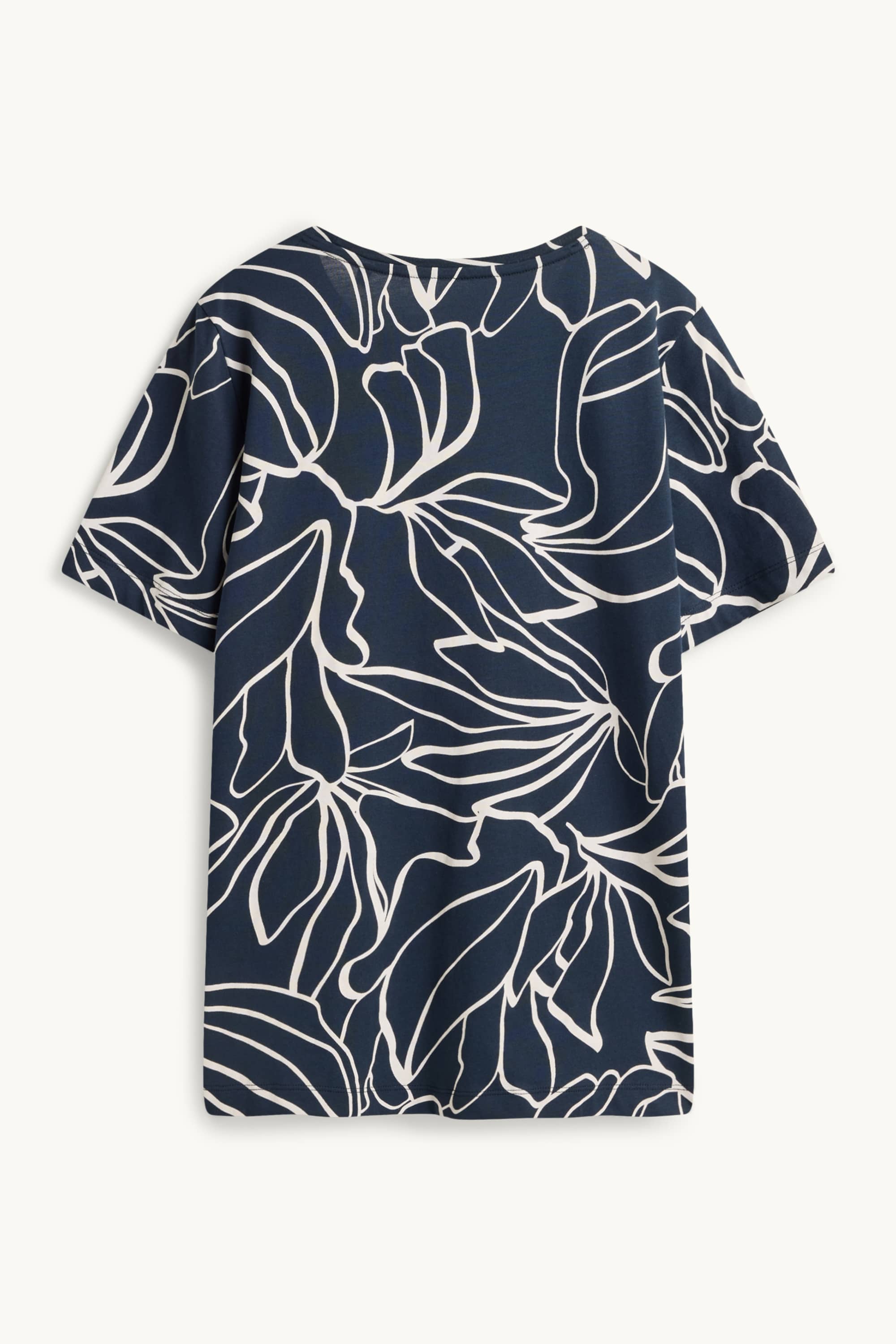 T-shirt - regular fit - patterned dark blue / white