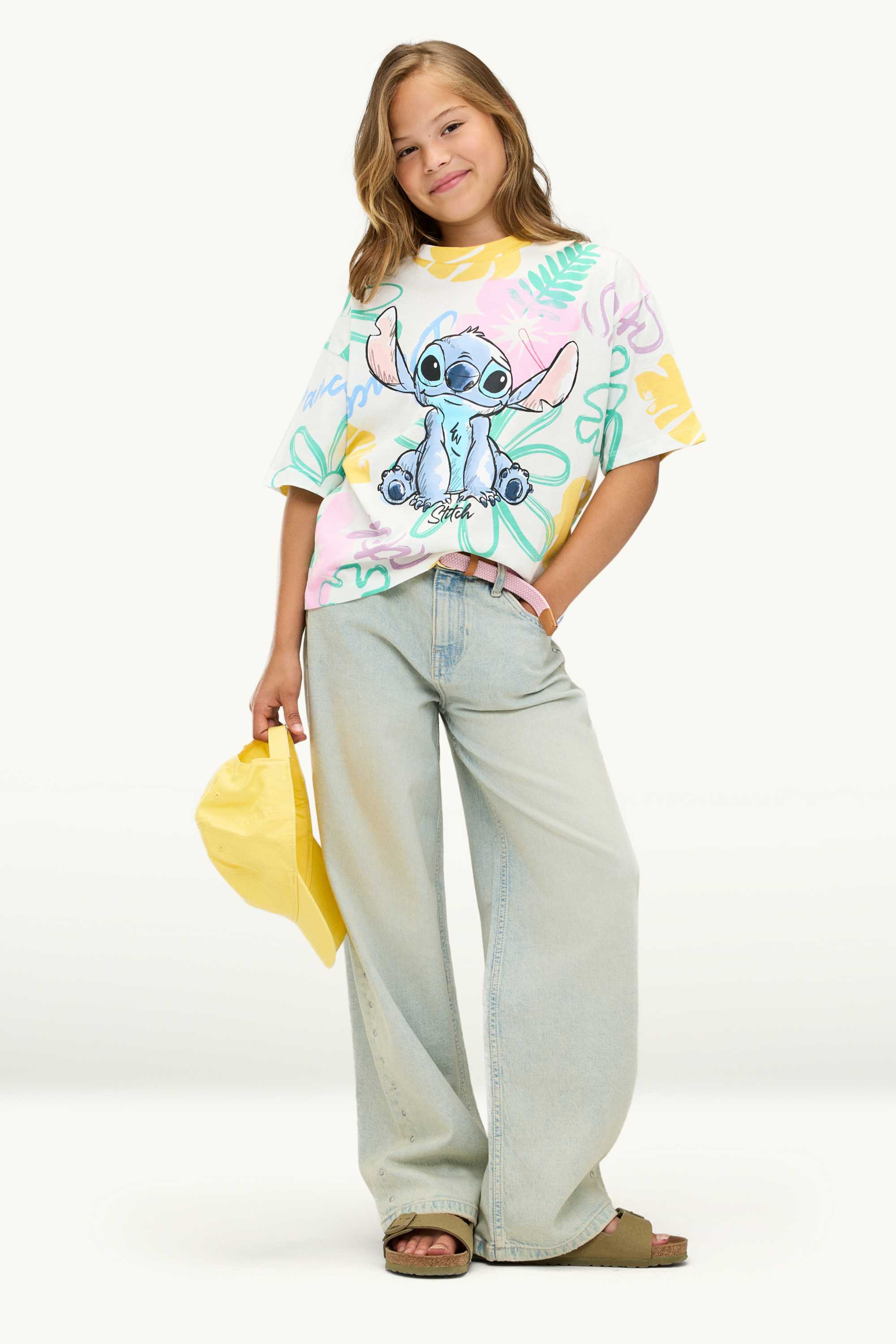 Lilo & Stitch - short sleeve T-shirt - patterned white