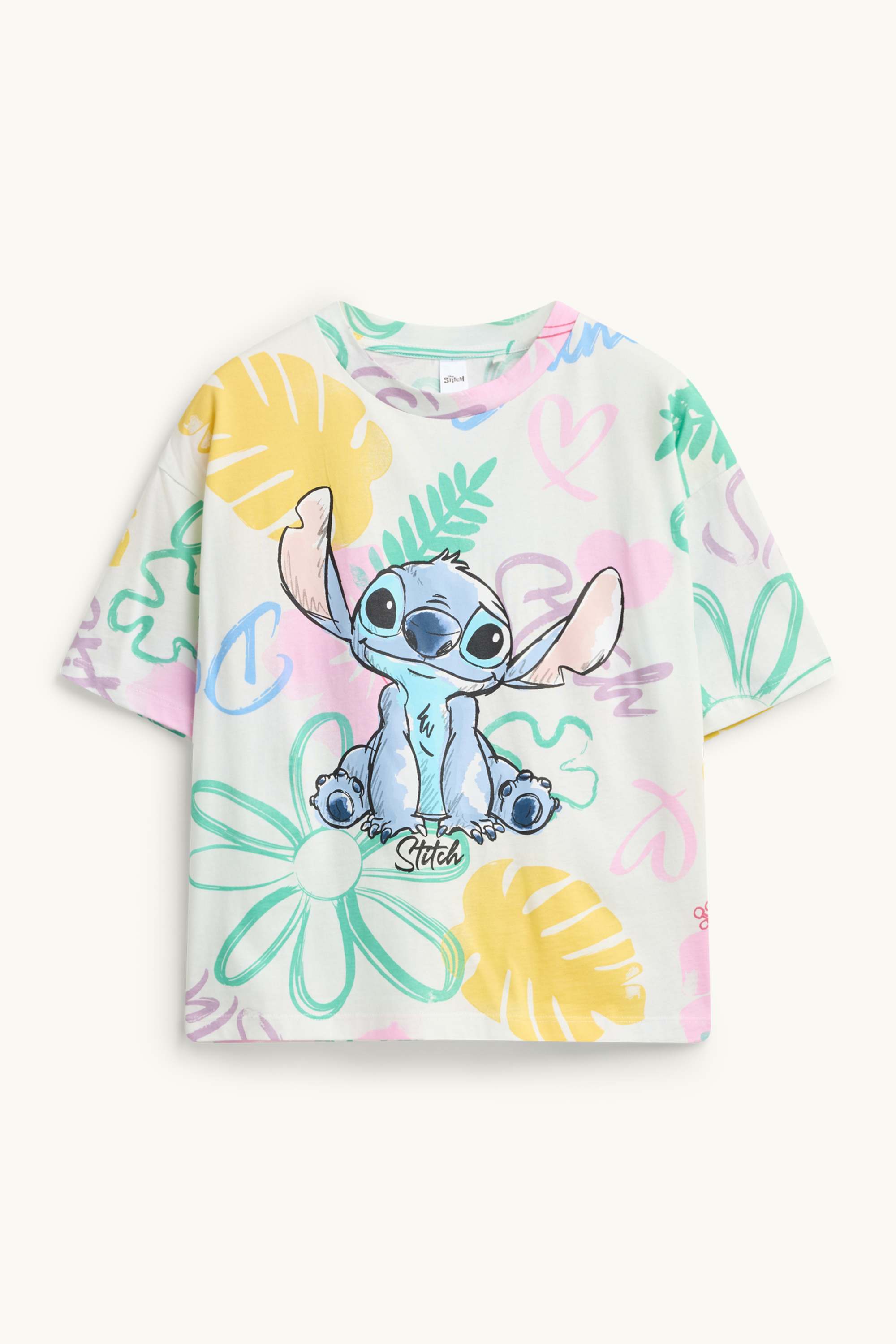 Lilo & Stitch - short sleeve T-shirt - patterned white