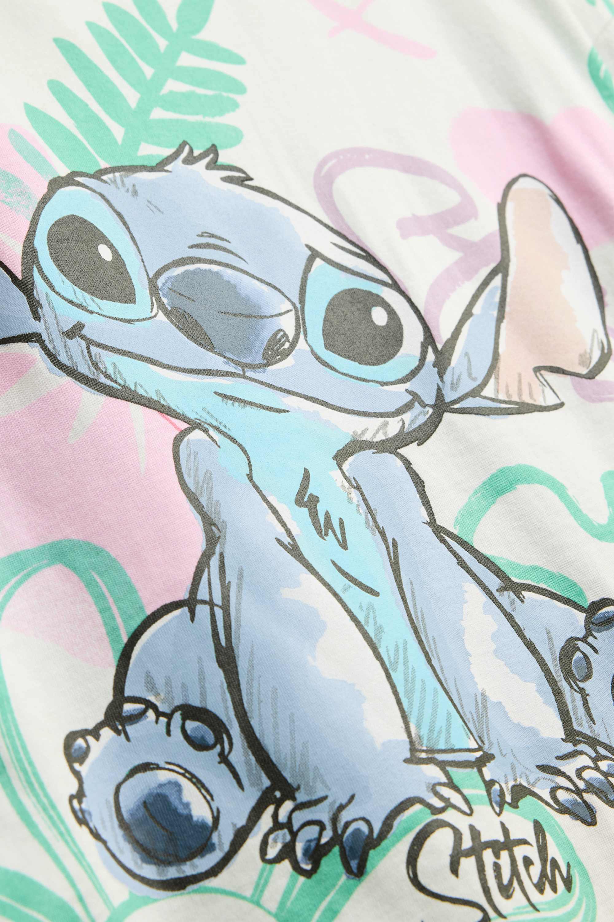 Lilo & Stitch - short sleeve T-shirt - patterned white