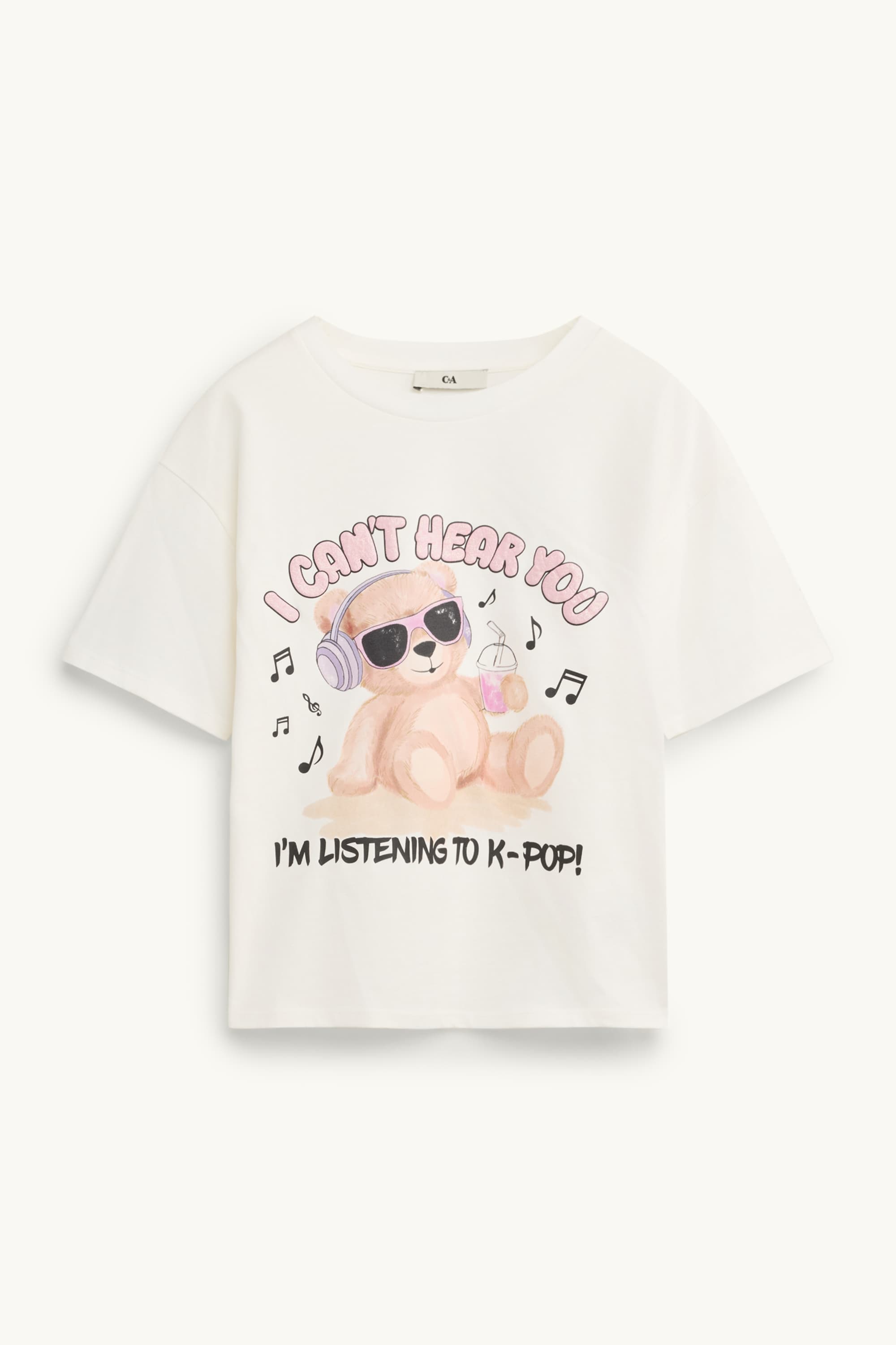 K-Pop - short sleeve T-shirt white