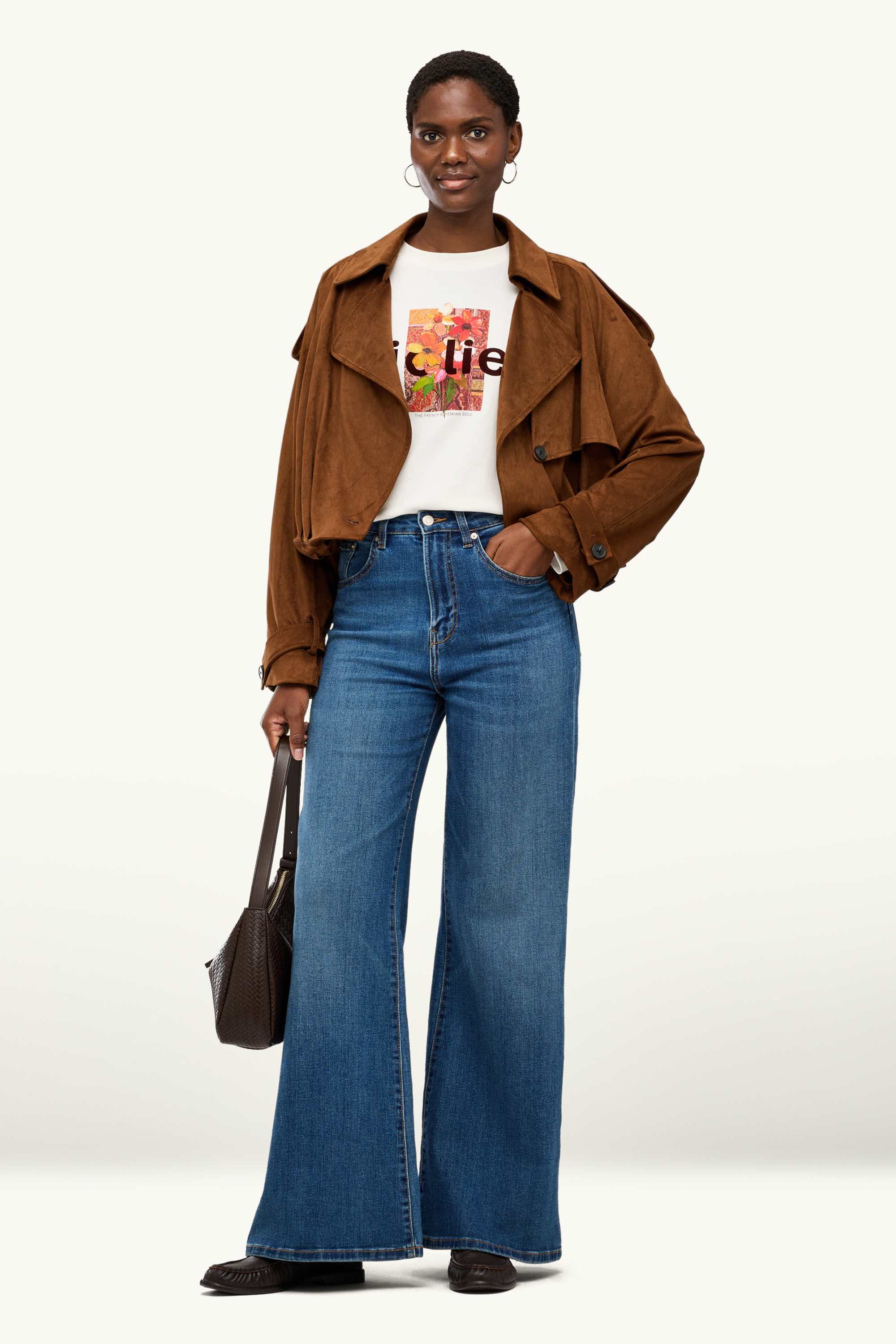 Long sleeve top - regular fit cremewhite