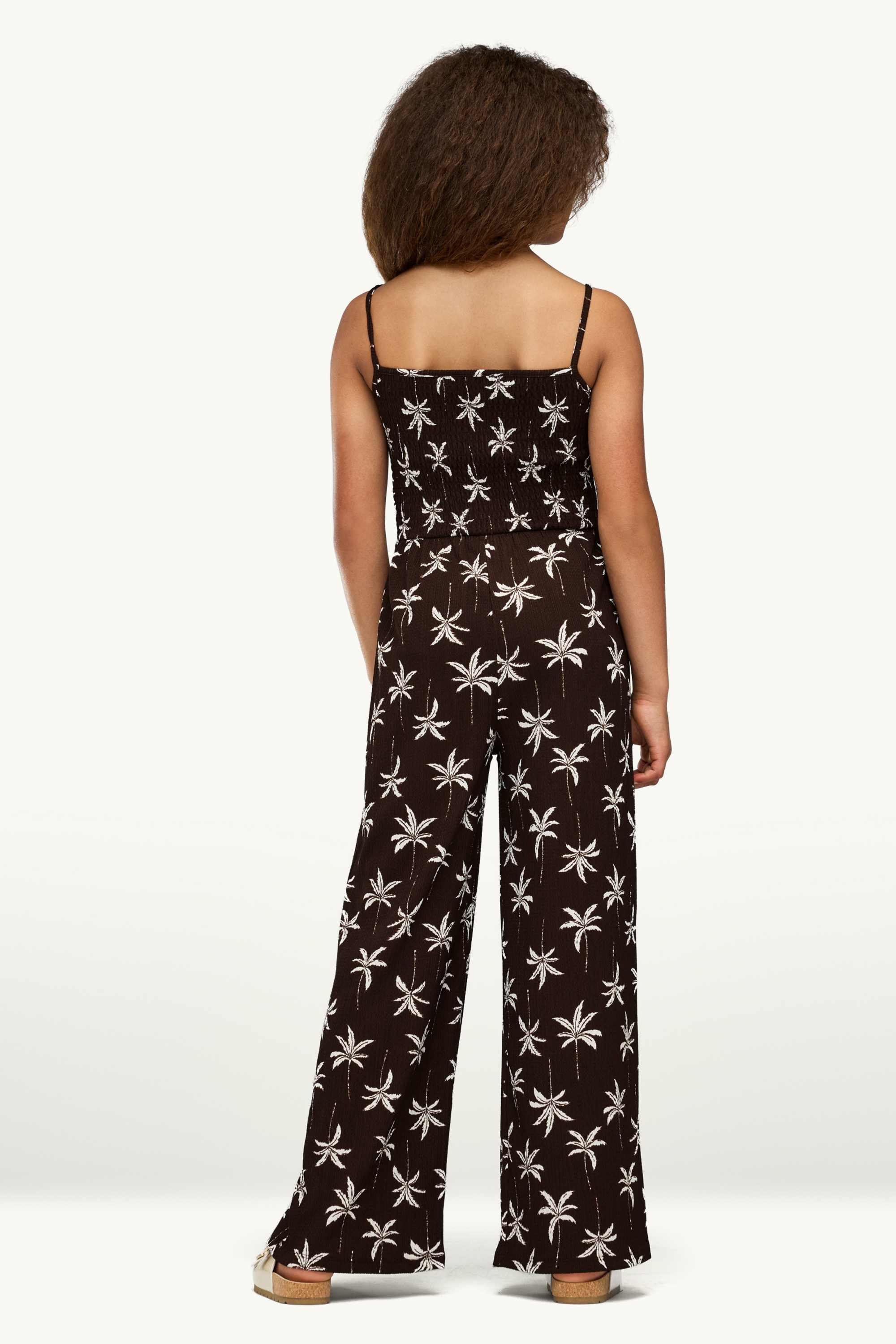 Palm - jumpsuit - textured - smocked brown