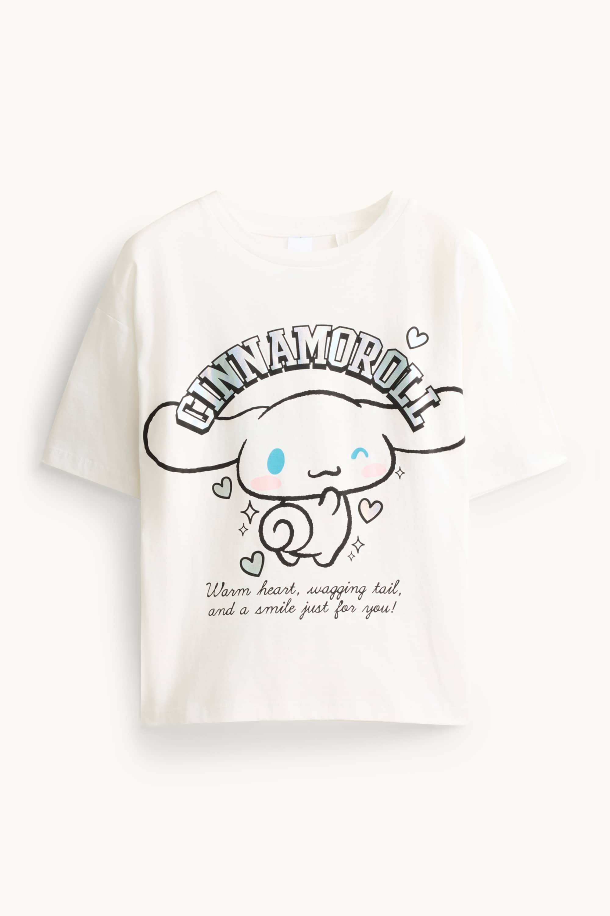 Cinnamoroll - short sleeve T-shirt - shiny white