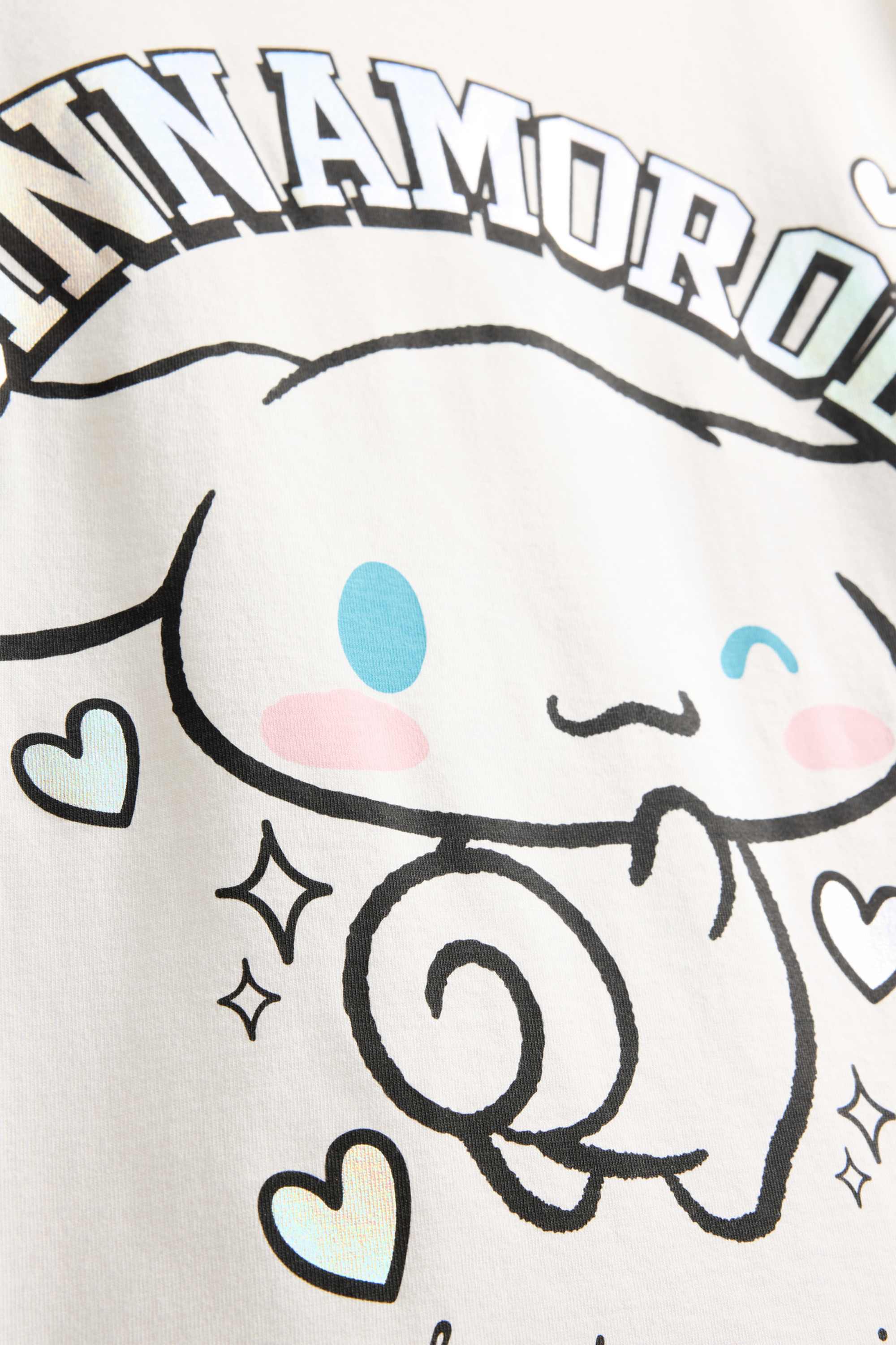 Cinnamoroll - short sleeve T-shirt - shiny white
