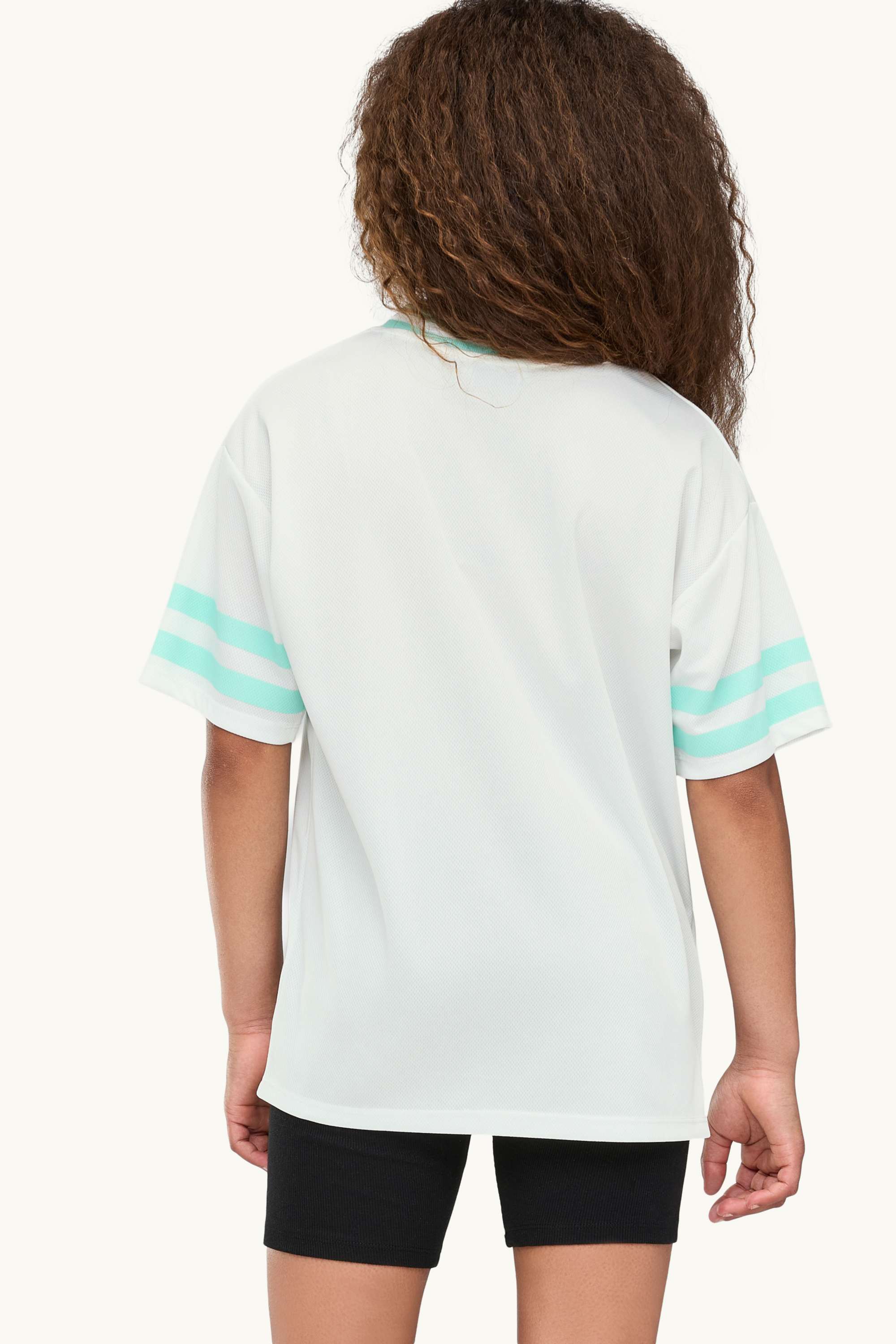 San Diego - set - short sleeve T-shirt and leggings - 2 piece white / black
