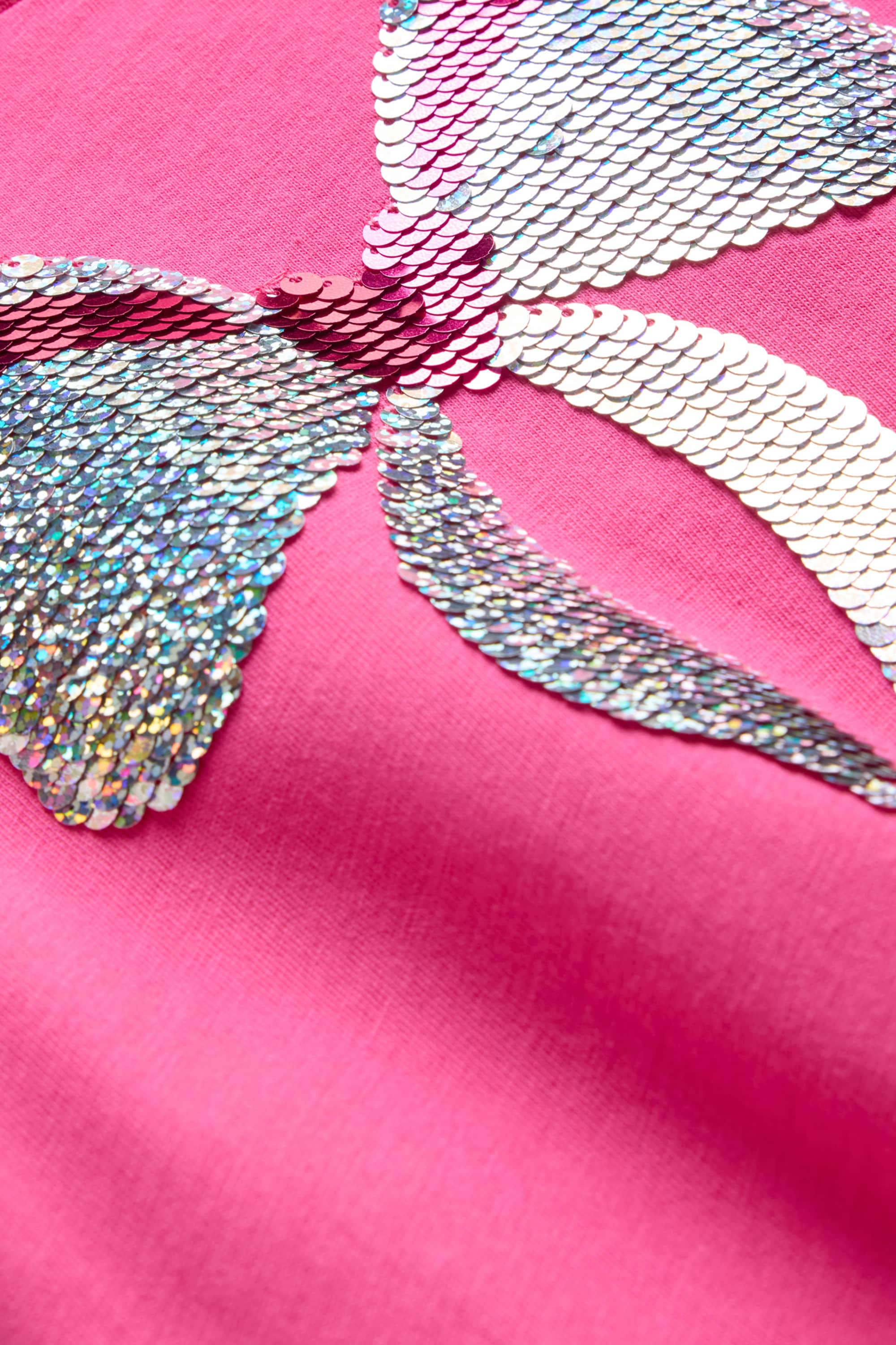 Bow - short sleeve T-shirt - shiny pink