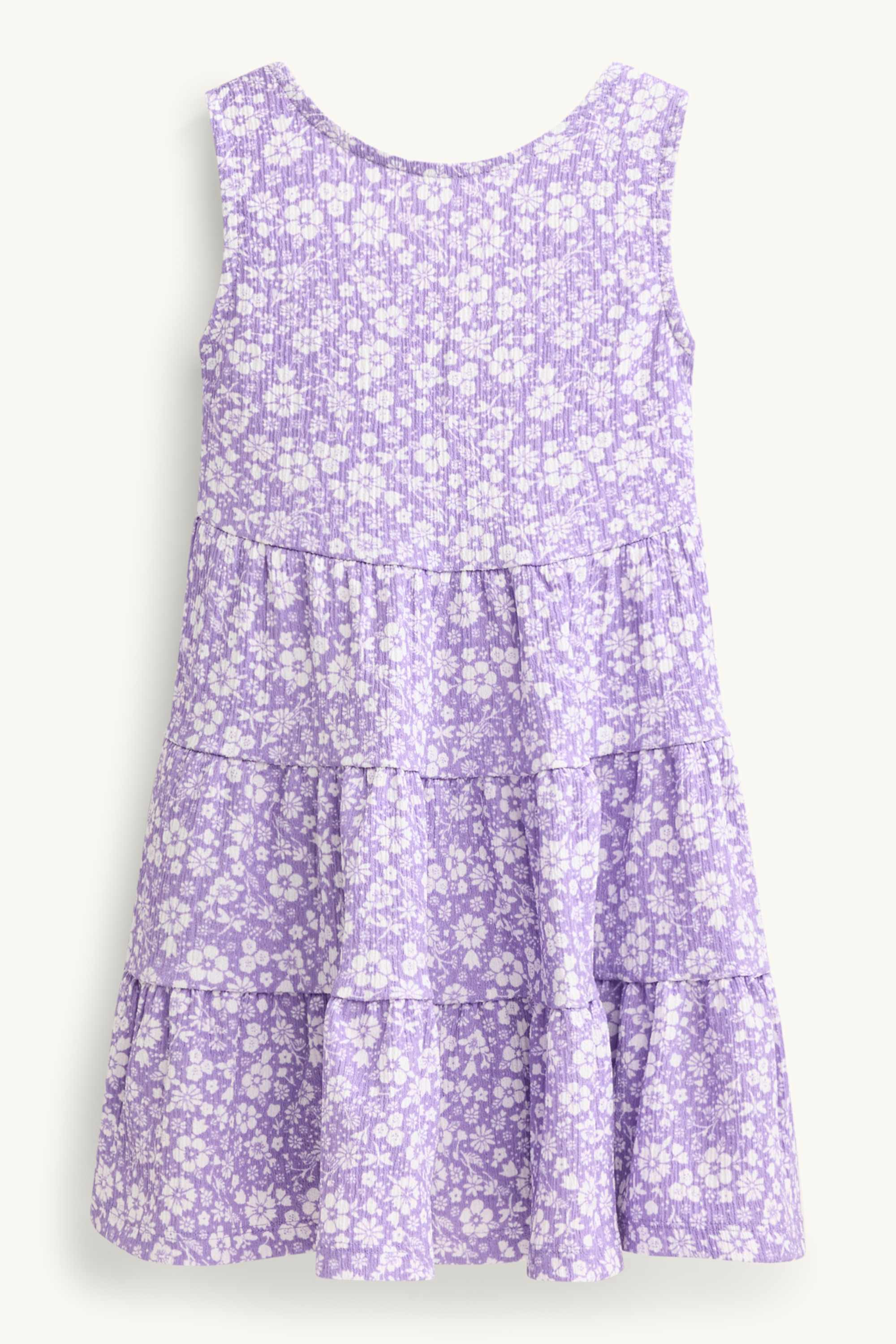 Floral - dress purple / white