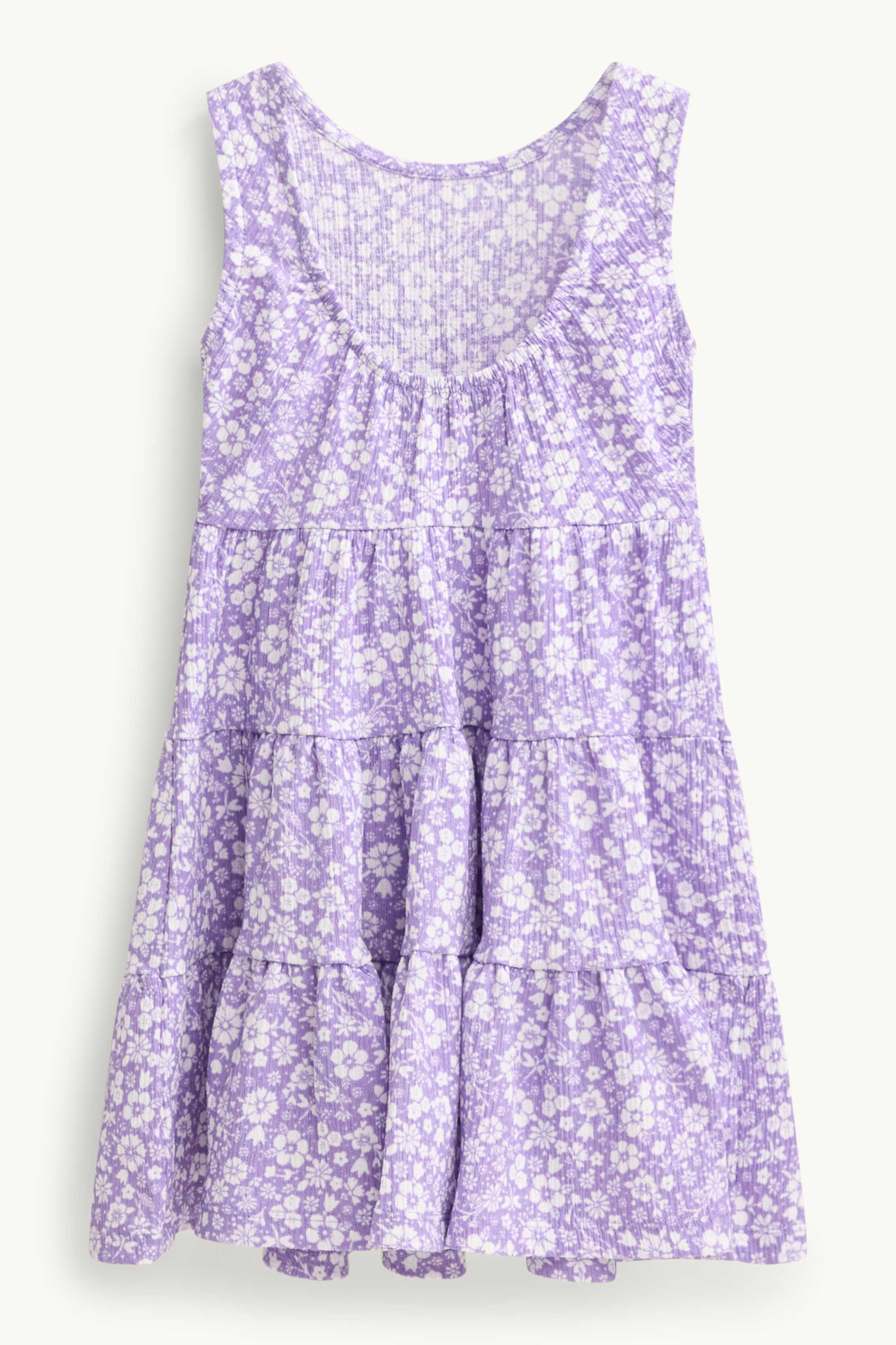Floral - dress purple / white
