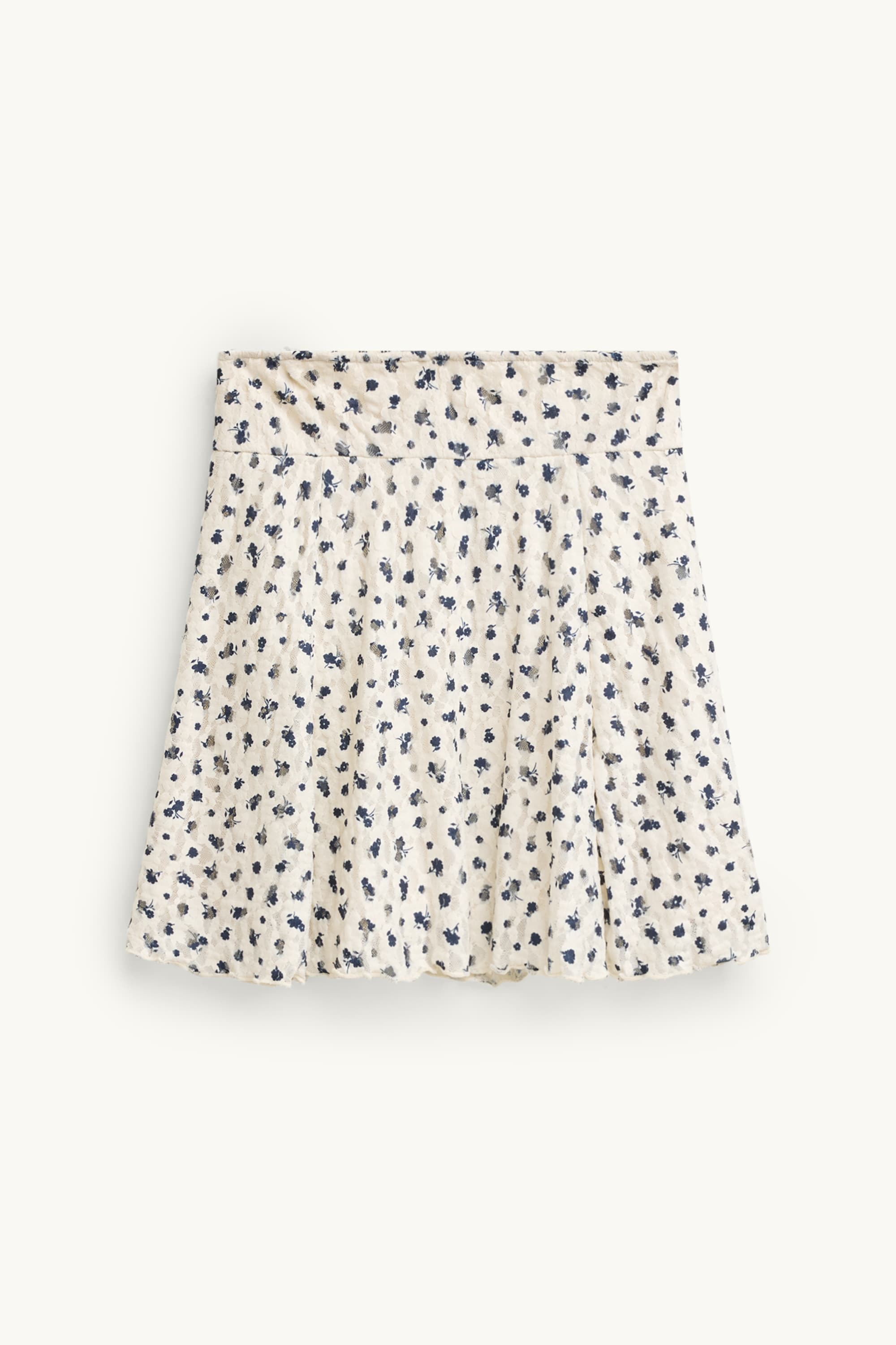 Skirt - floral cremewhite