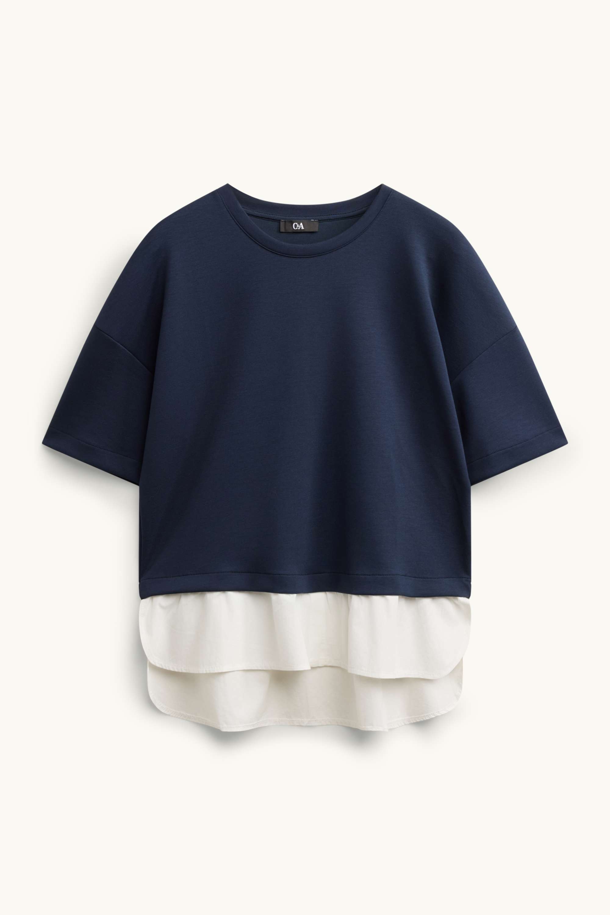 Sweatshirt - 2-in-1 look dark blue