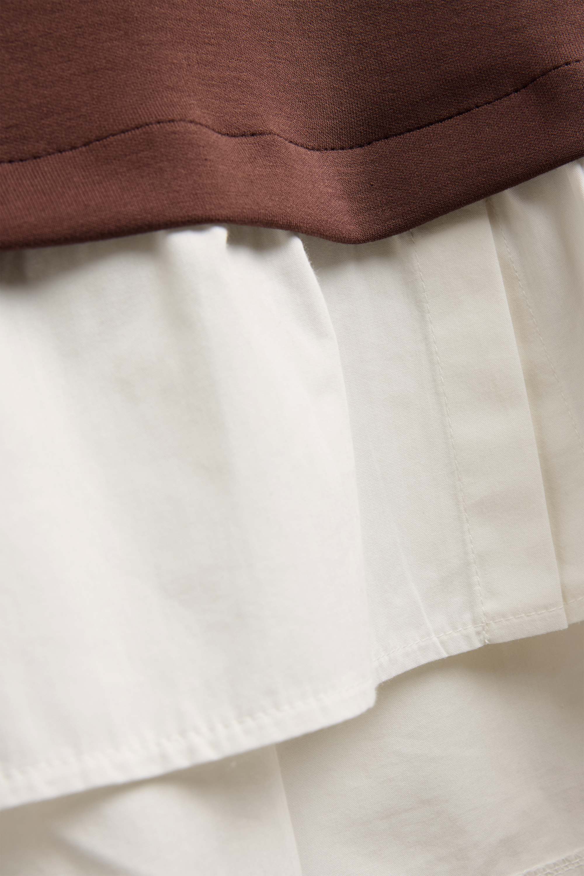 Sweatshirt - 2-in-1 look brown