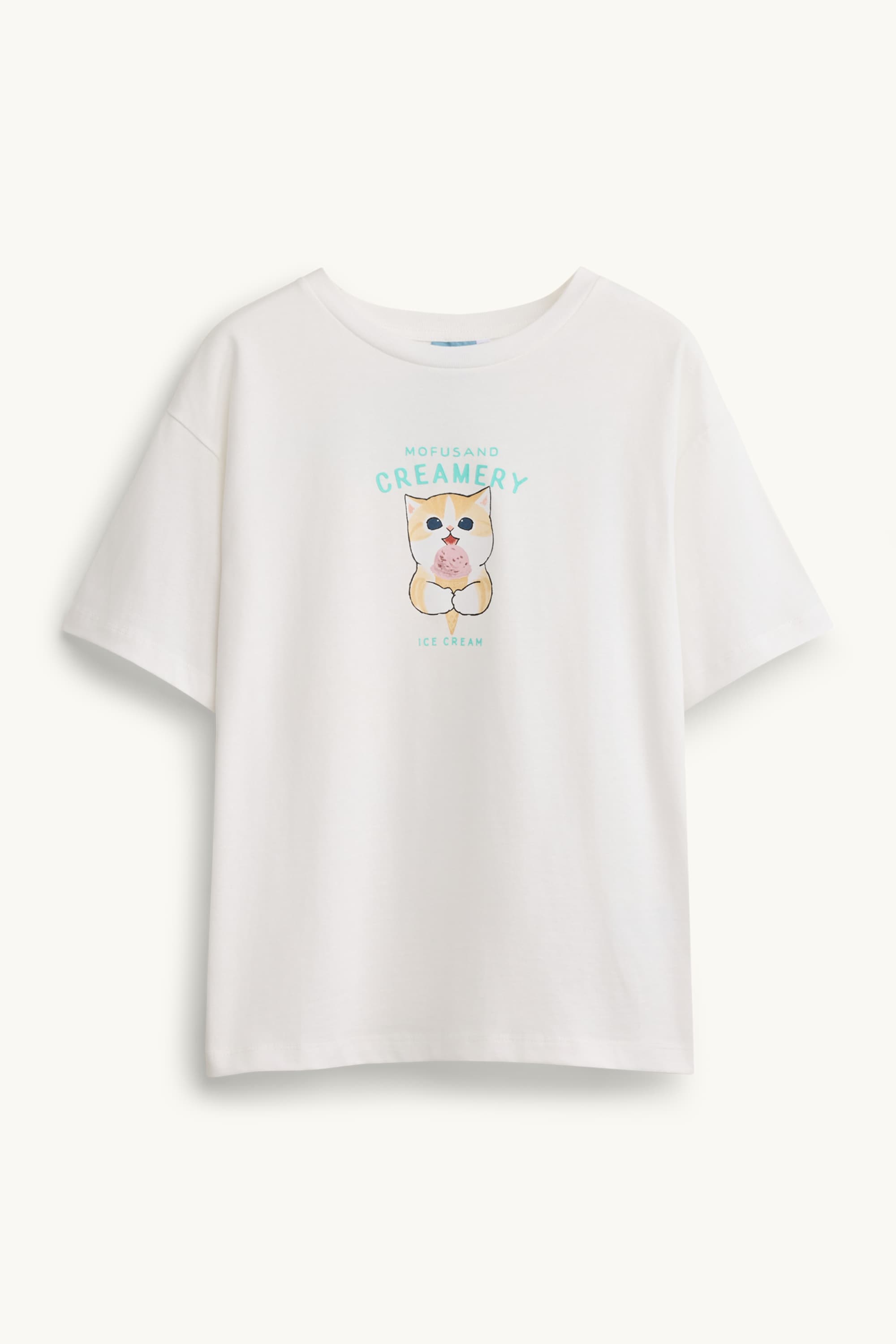 Mofusand - short sleeve T-shirt - oversized white