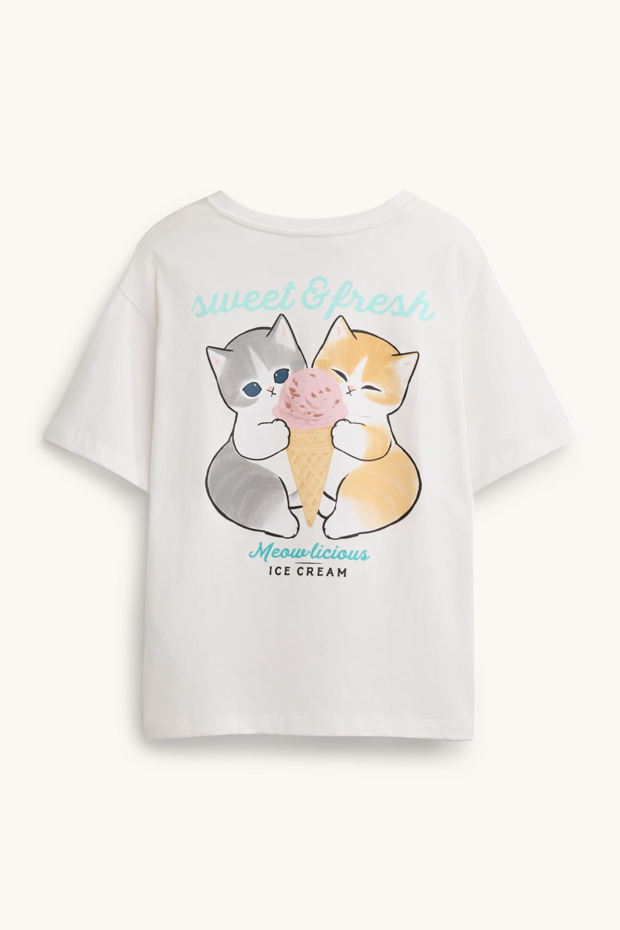 Mofusand - short sleeve T-shirt - oversized white