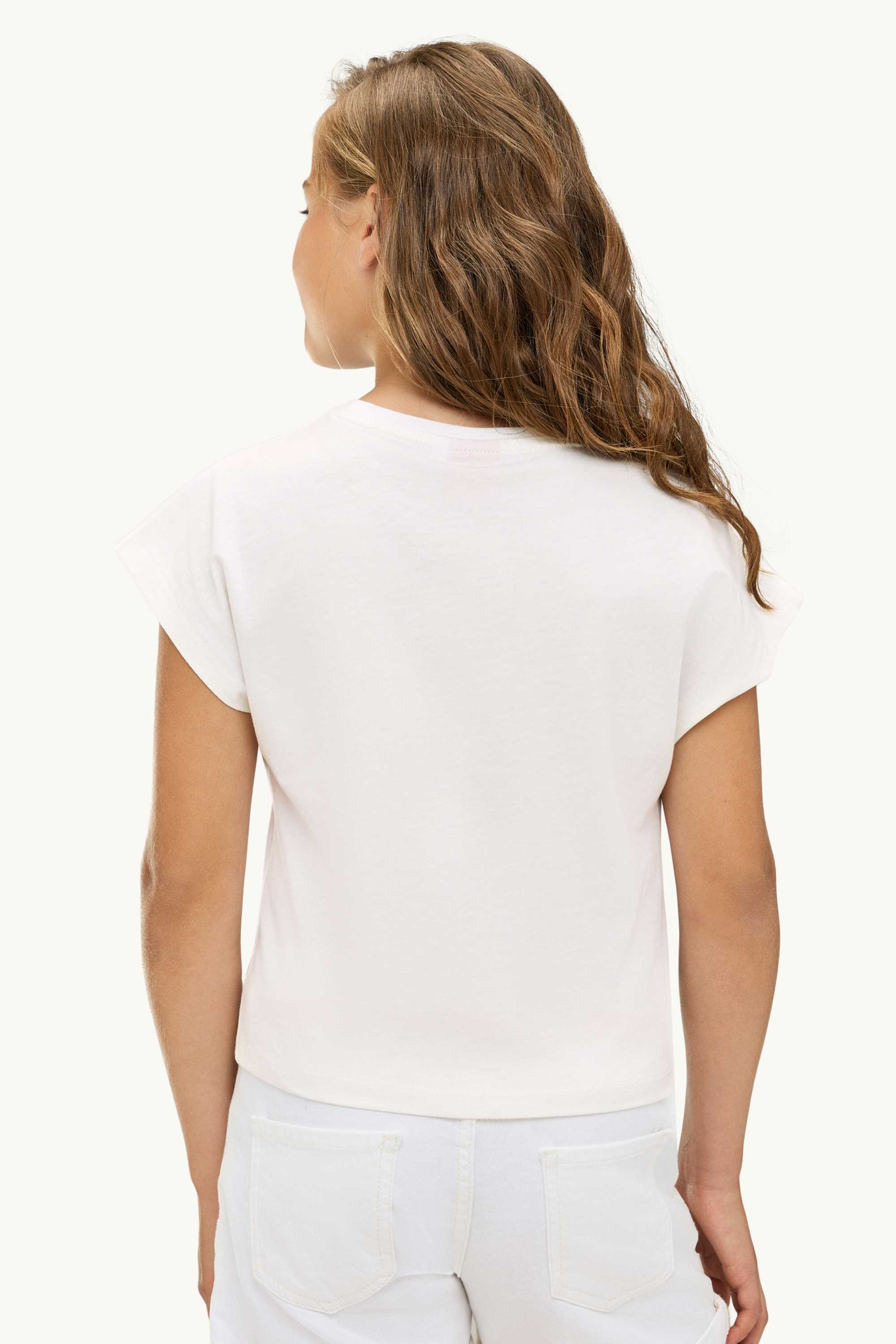 Cupa Chups - short sleeve T-shirt with knot detail - shiny white