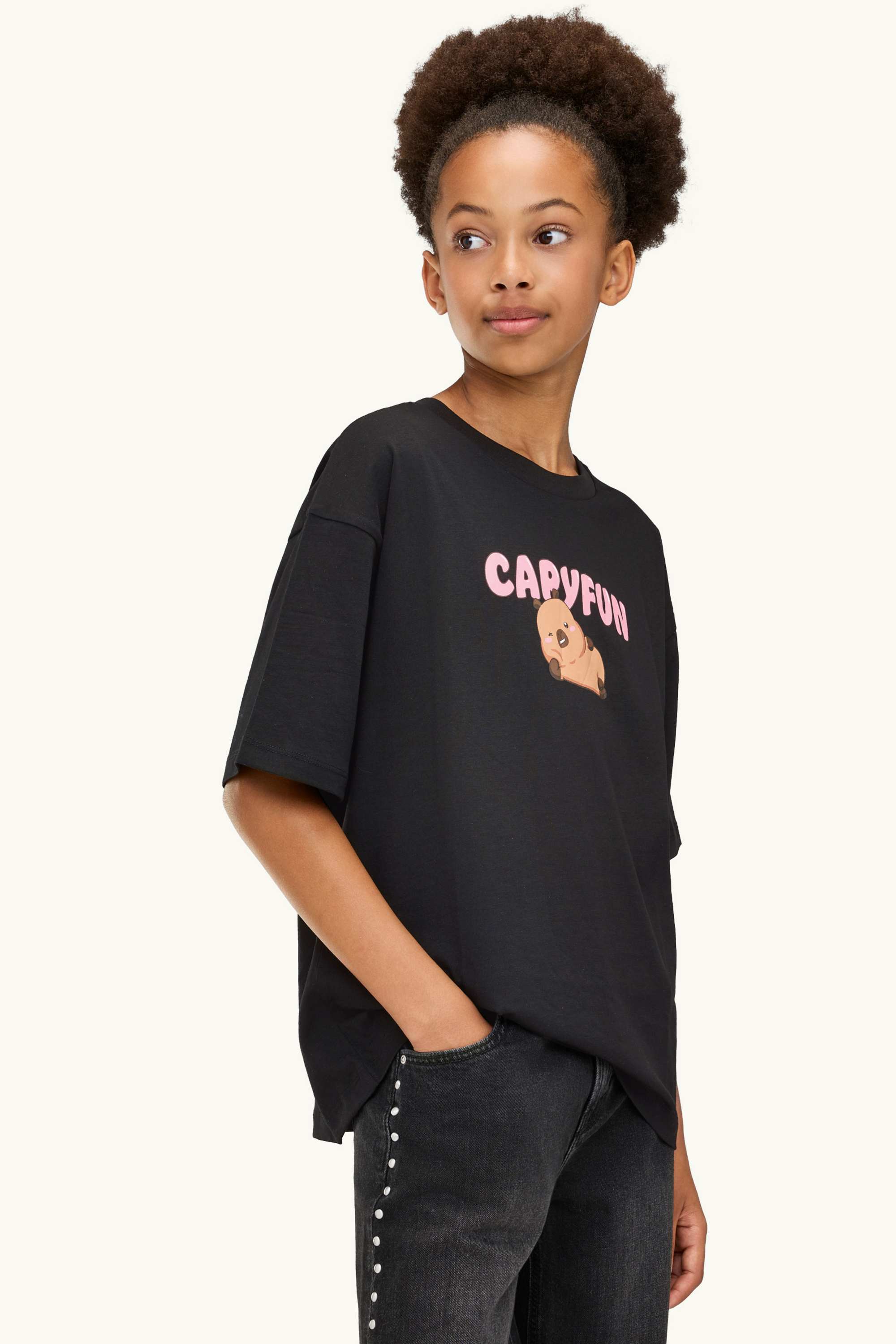CapyFun - short sleeve T-shirt black