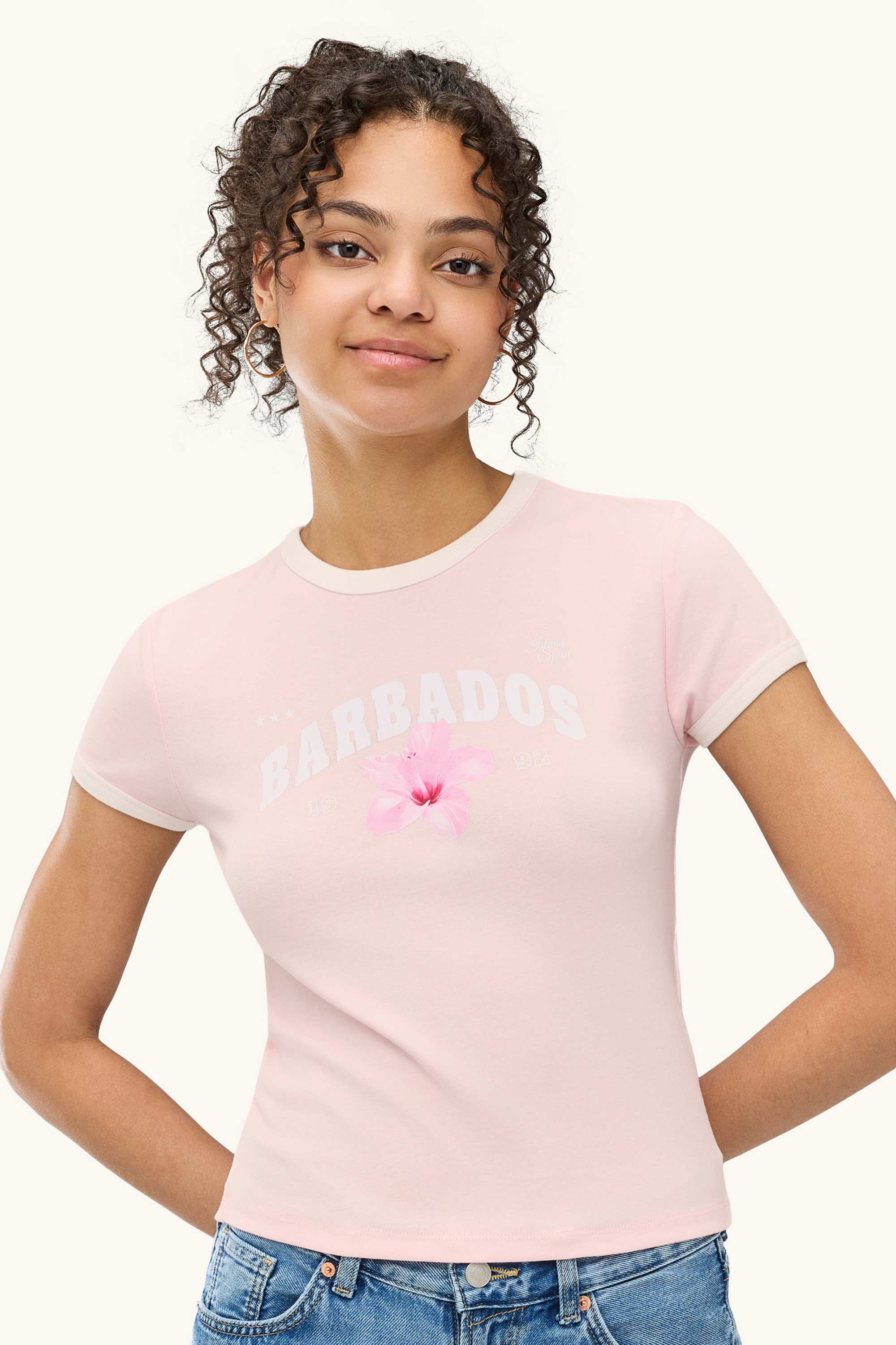 T-shirt - slim fit pale pink