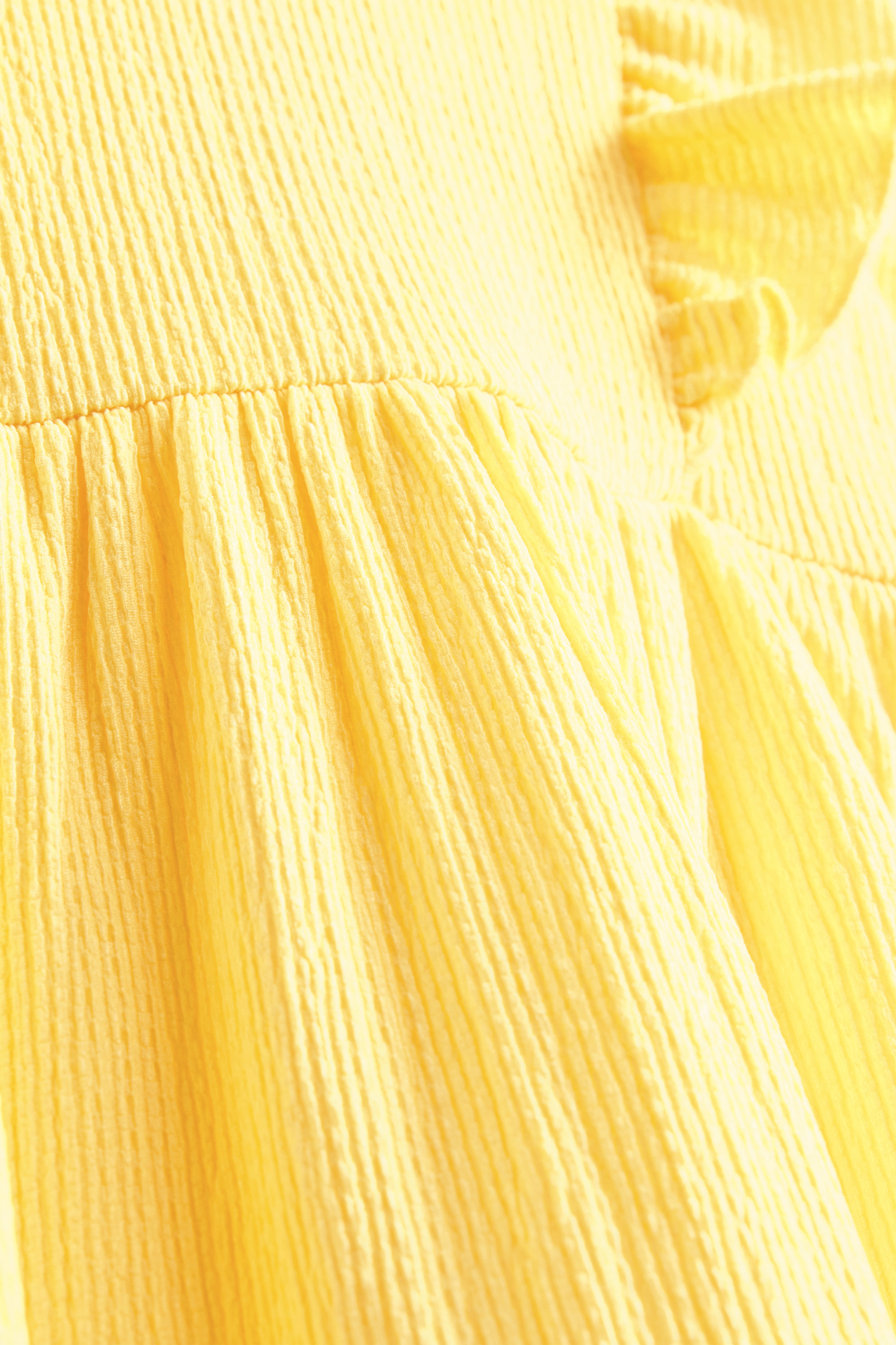 Dress - textured yellow