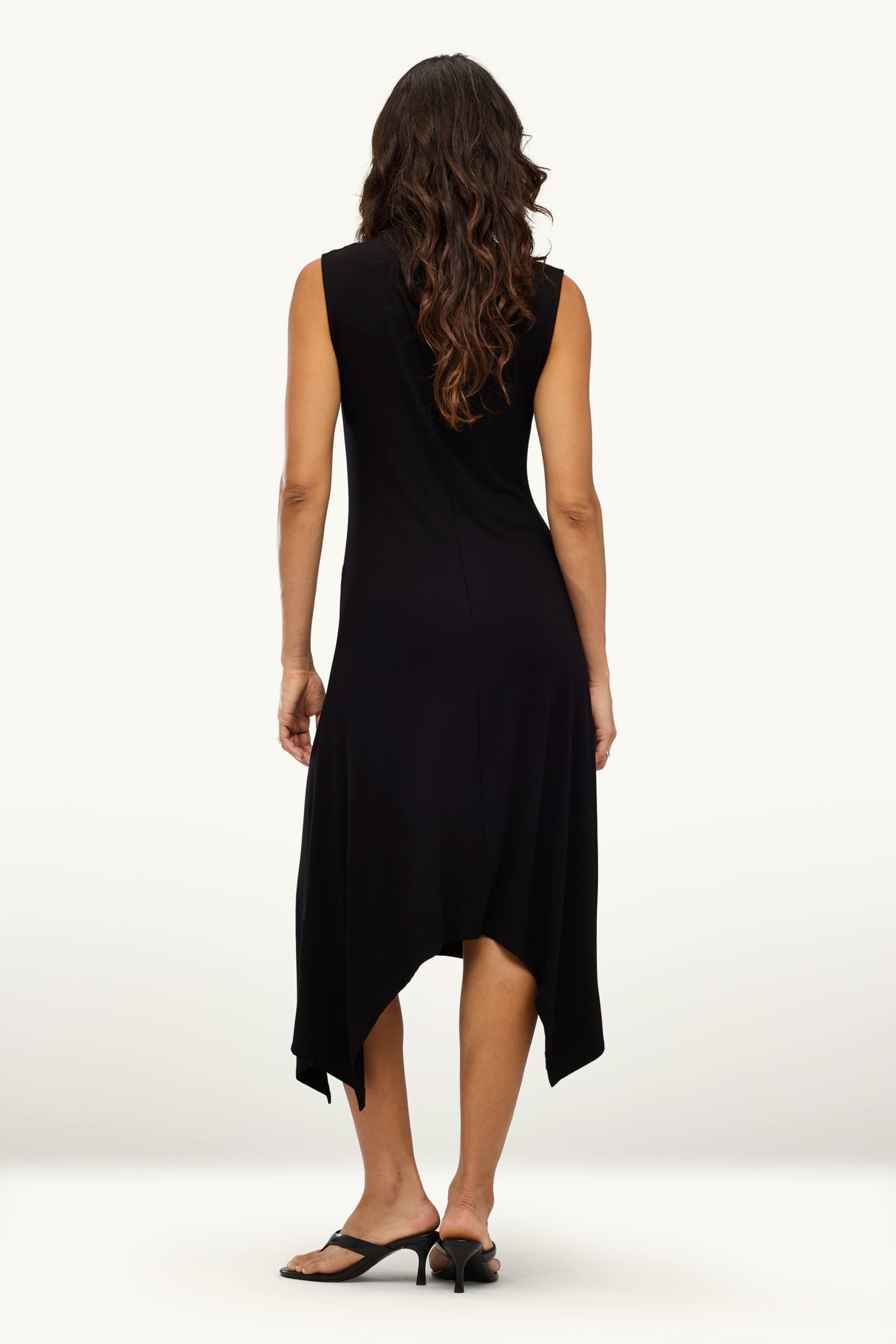 Viscose dress - straight fit black