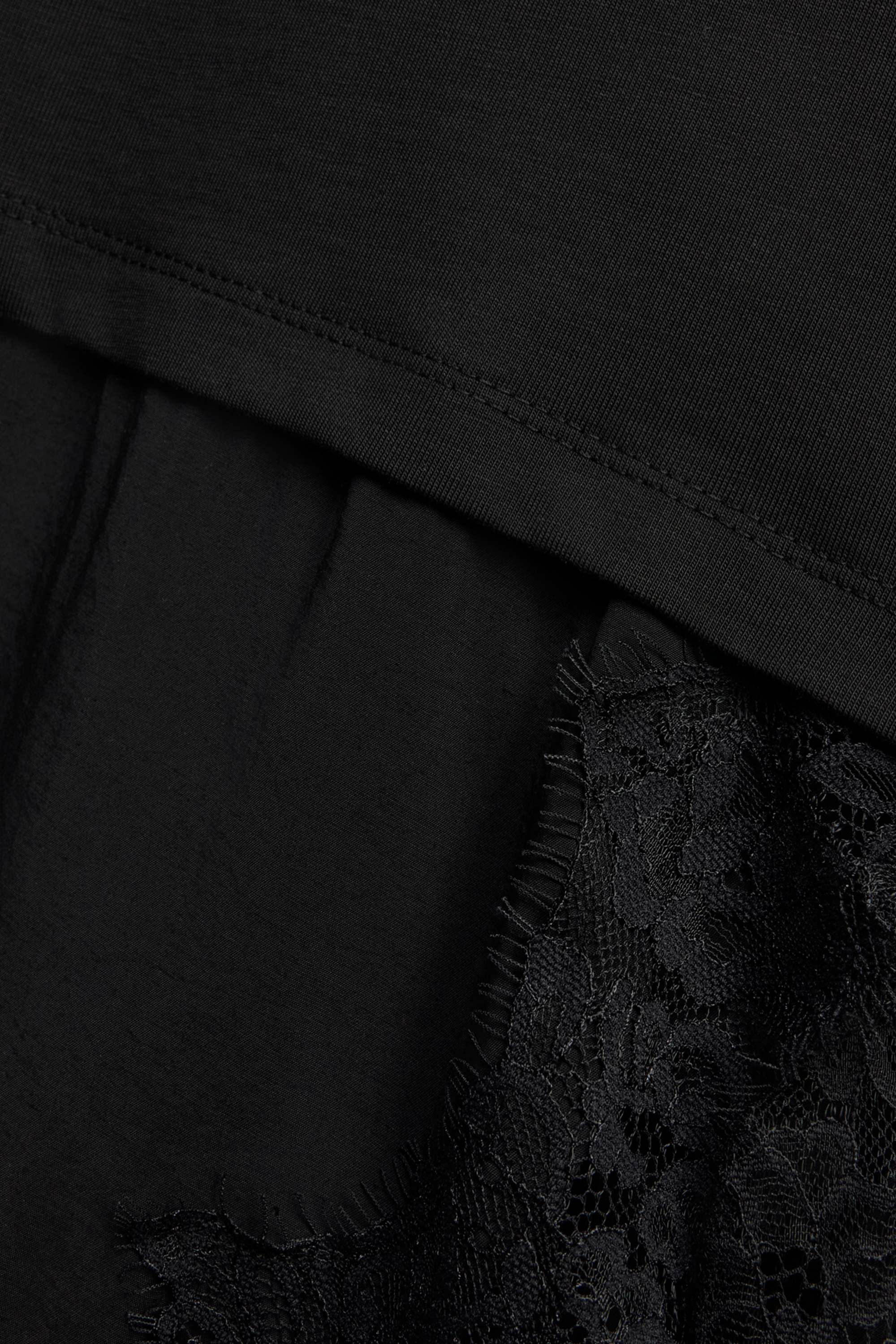 T-shirt - regular fit - 2-in-1 look black