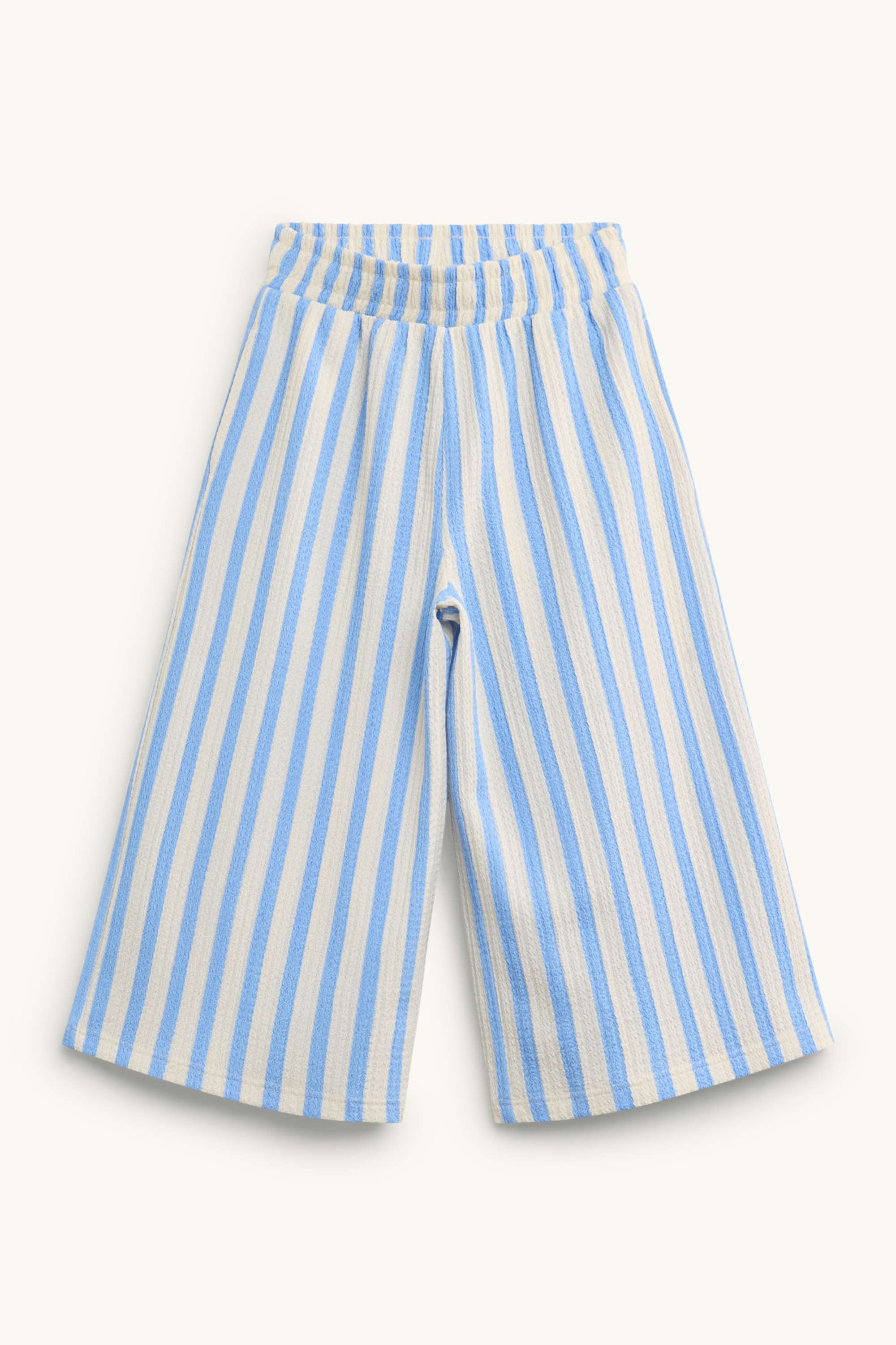 Cloth trousers - striped white / light blue