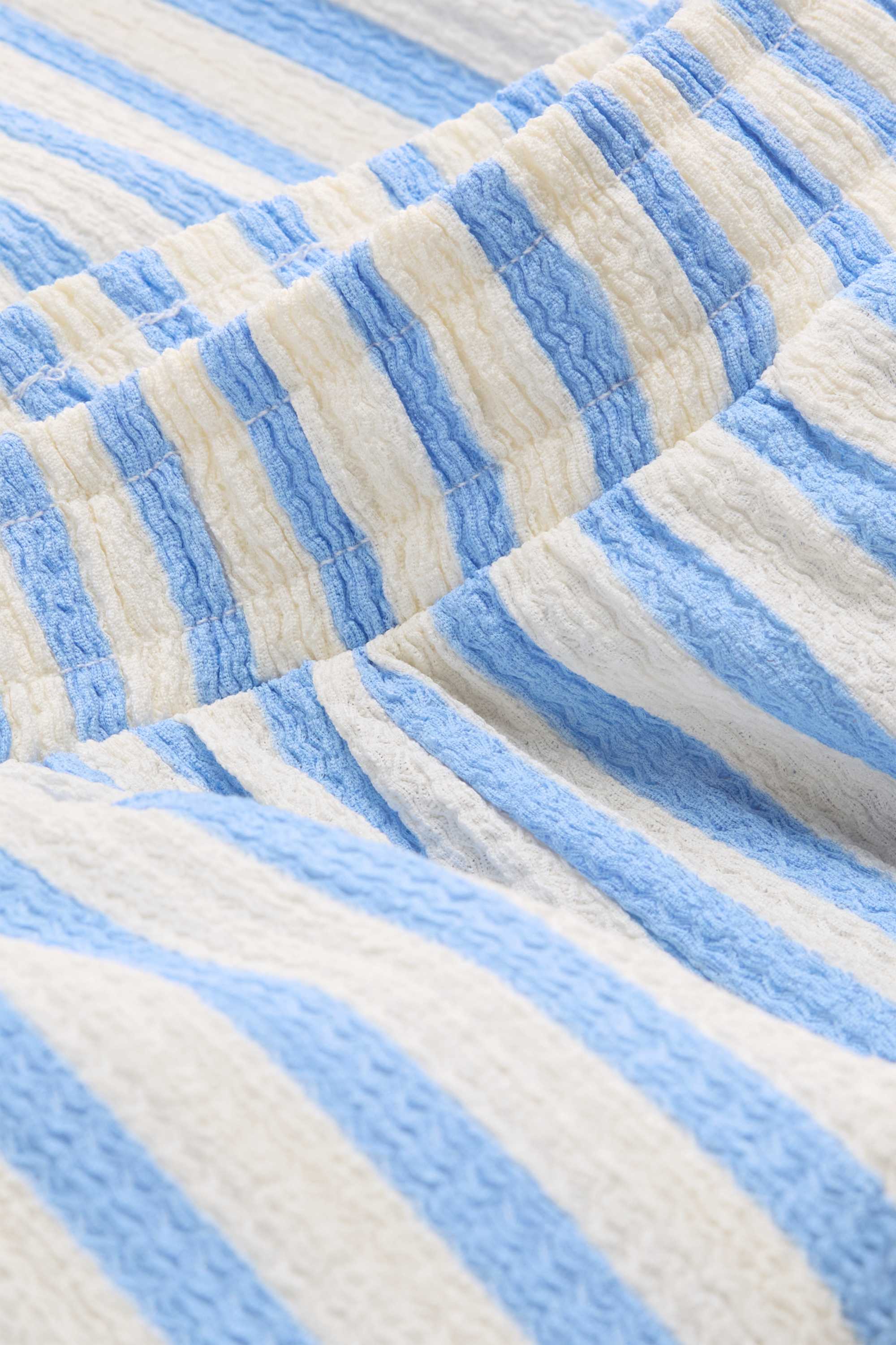 Cloth trousers - striped white / light blue