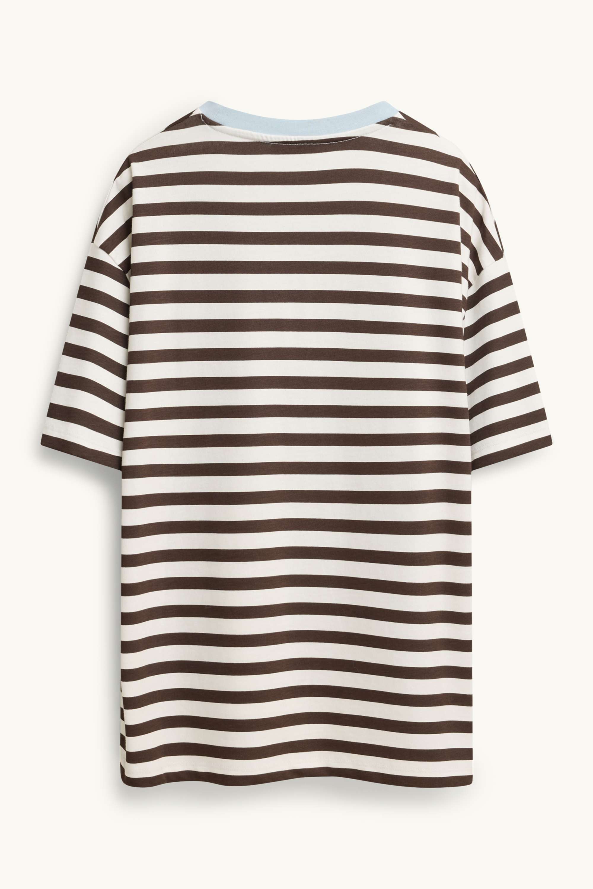 T-shirt - oversized - striped brown / cremewhite